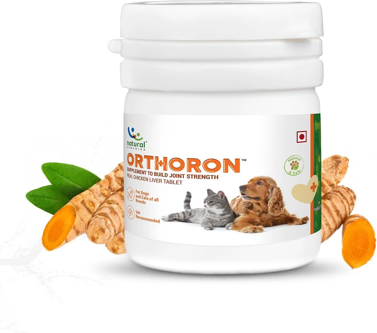 مکمل مفصلی ارتون درمان های طبیعی برای سگ ها و گربه ها، تسکین دهنده لنگش و سفتی، افزایش دهنده حرکت مفاصل، جگر مرغ واقعی، کاملا طبیعی و ایمن، تغذیه آسان، 10 قرص خوش طعم - بسته 1 عددی