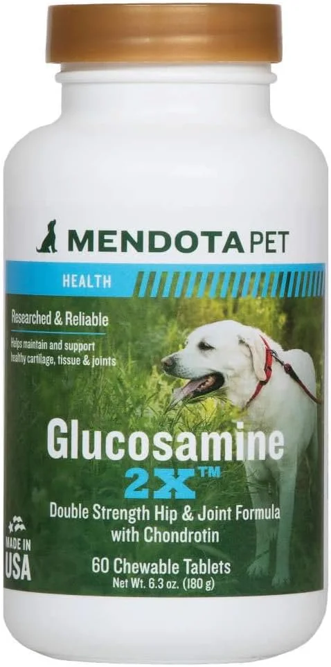 قرص گلوکزامین 2X مندोटा پت - 60 عدد - قرص مفاصل و لگن سگ