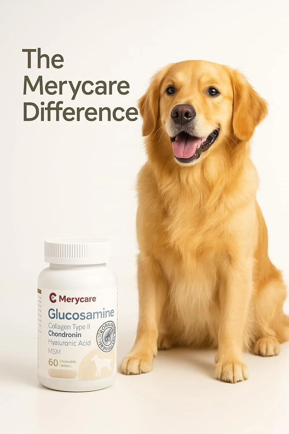 مکمل پشتیبانی از مفاصل ران و مفصل برای سگ ها – 60 قرص – گلوکزامین، کندرویتین، MSM، کلاژن، اسید هیالورونیک و بوسولیا – مکمل پیشرفته پشتیبانی از تحرک