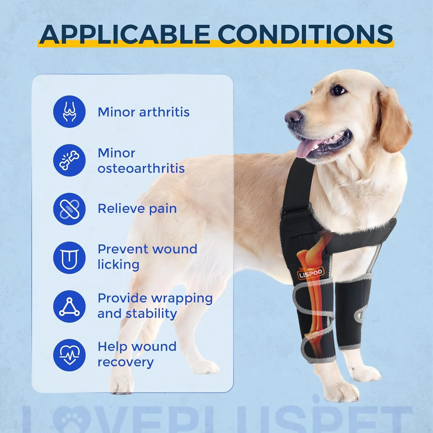 زانوبند آرنج سگ برای شانه و پای جلویی، محافظ آرنج سگ برای دررفتگی شانه، زخم فشاری، آسیب آرنج و از دست دادن ثبات ناشی از آرتروز