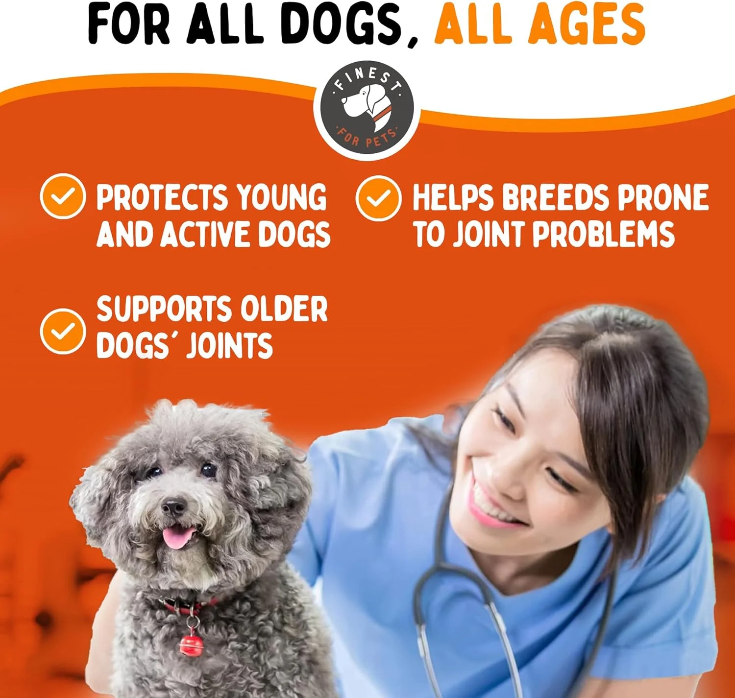 گلوکزامین مایع برای سگ ها با کندرویتین MSM - مکمل مفاصل و لگن Rejenease، پشتیبانی از تحرک، آرتروز و تسکین درد (946 میلی لیتر)