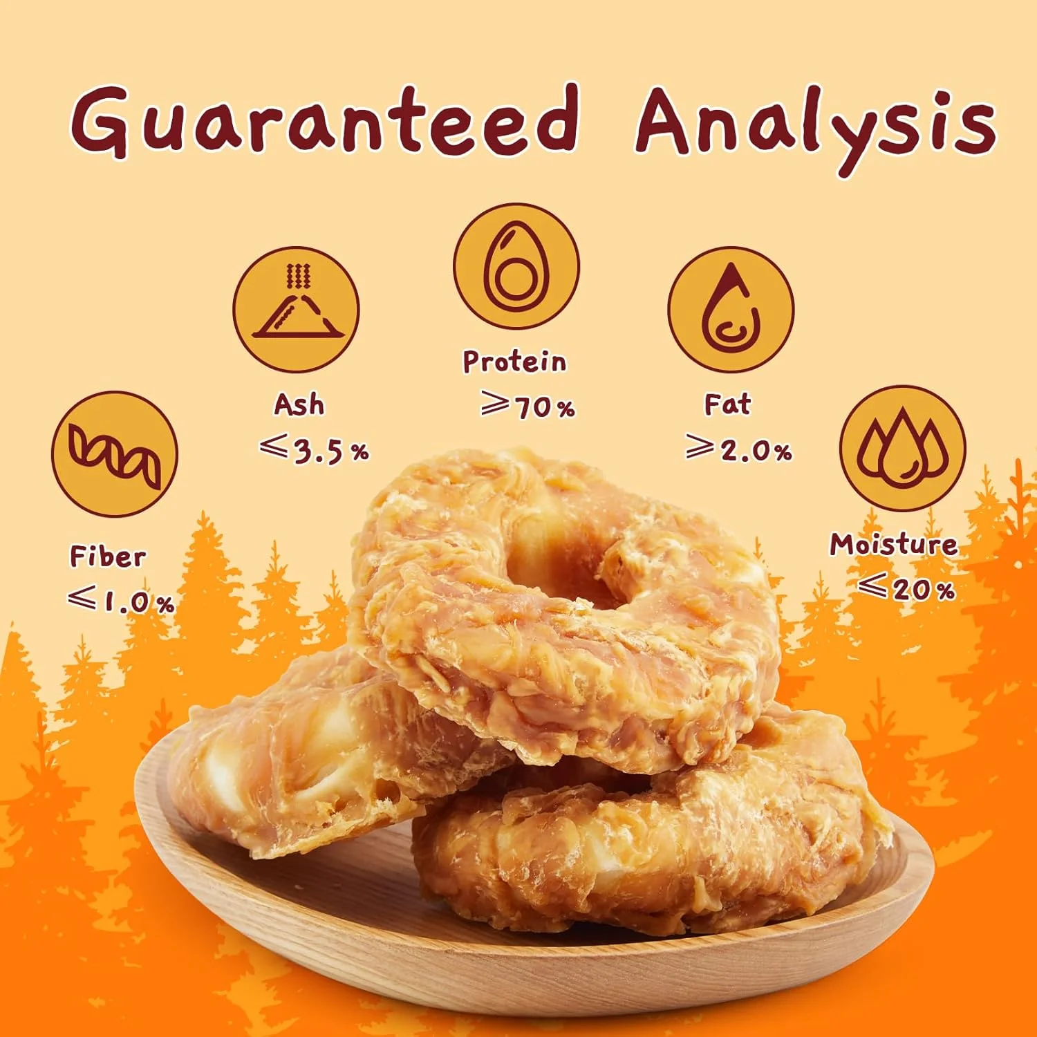 تشویقی سگ جانگل کالینگ، استخوان های جویدنی بلند مدت، دونات های چرمی با روکش مرغ، اسنک های جویدنی برای سگ های متوسط و بزرگ