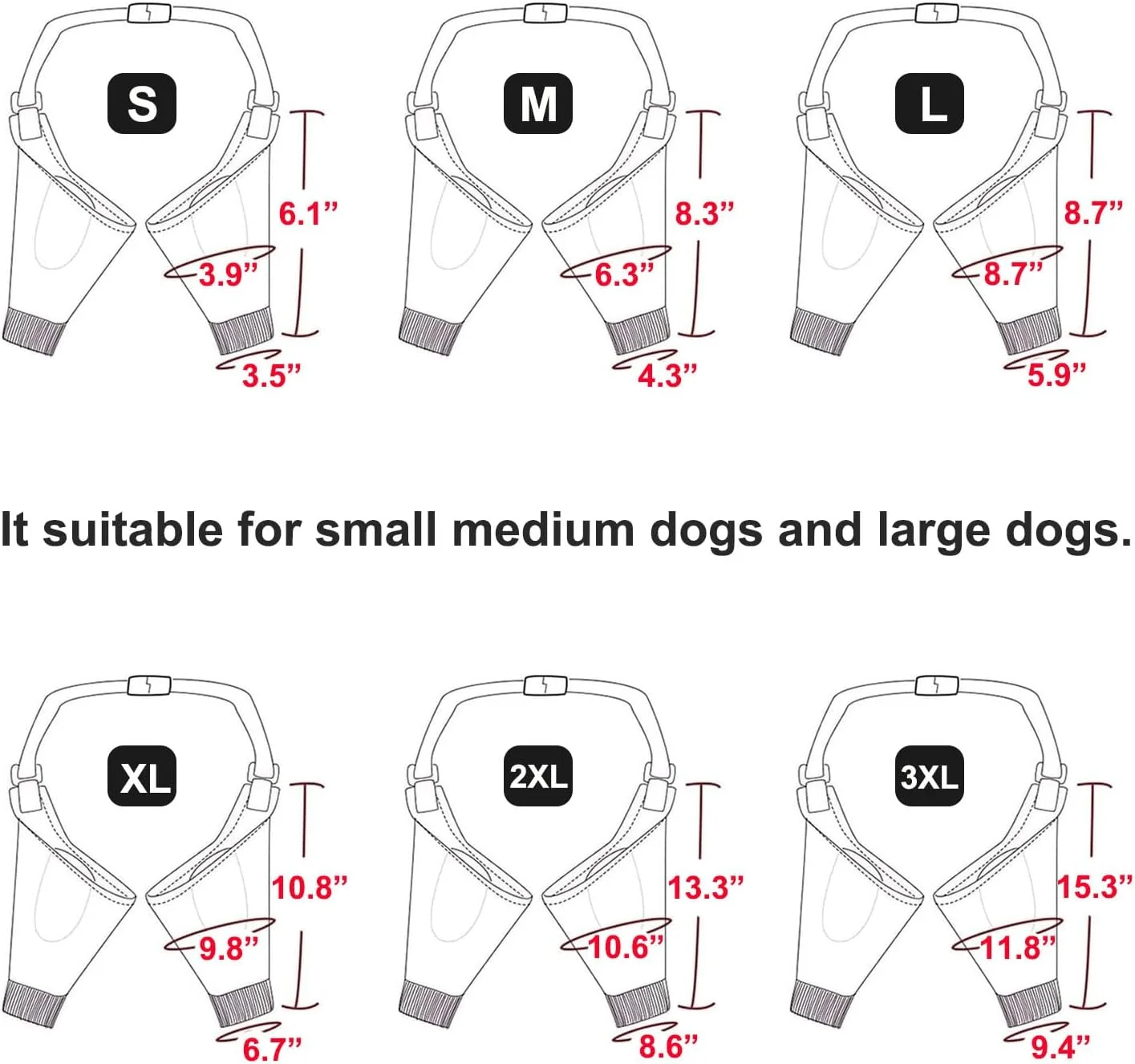 محافظ آرنج سگ HDKUW، آستین محافظ پای جلویی سگ برای جلوگیری از لیسیدن زخم، آستین آرنج با پد مشبک برای سگ های بزرگ سایز راه راه 3XL محافظ آرنج سگ HDKUW، آستین محافظ پای جلویی سگ برای جلوگیری از لیسیدن زخم، آستین آرنج با پد مشبک برای سگ های بزرگ سایز راه راه 3XL