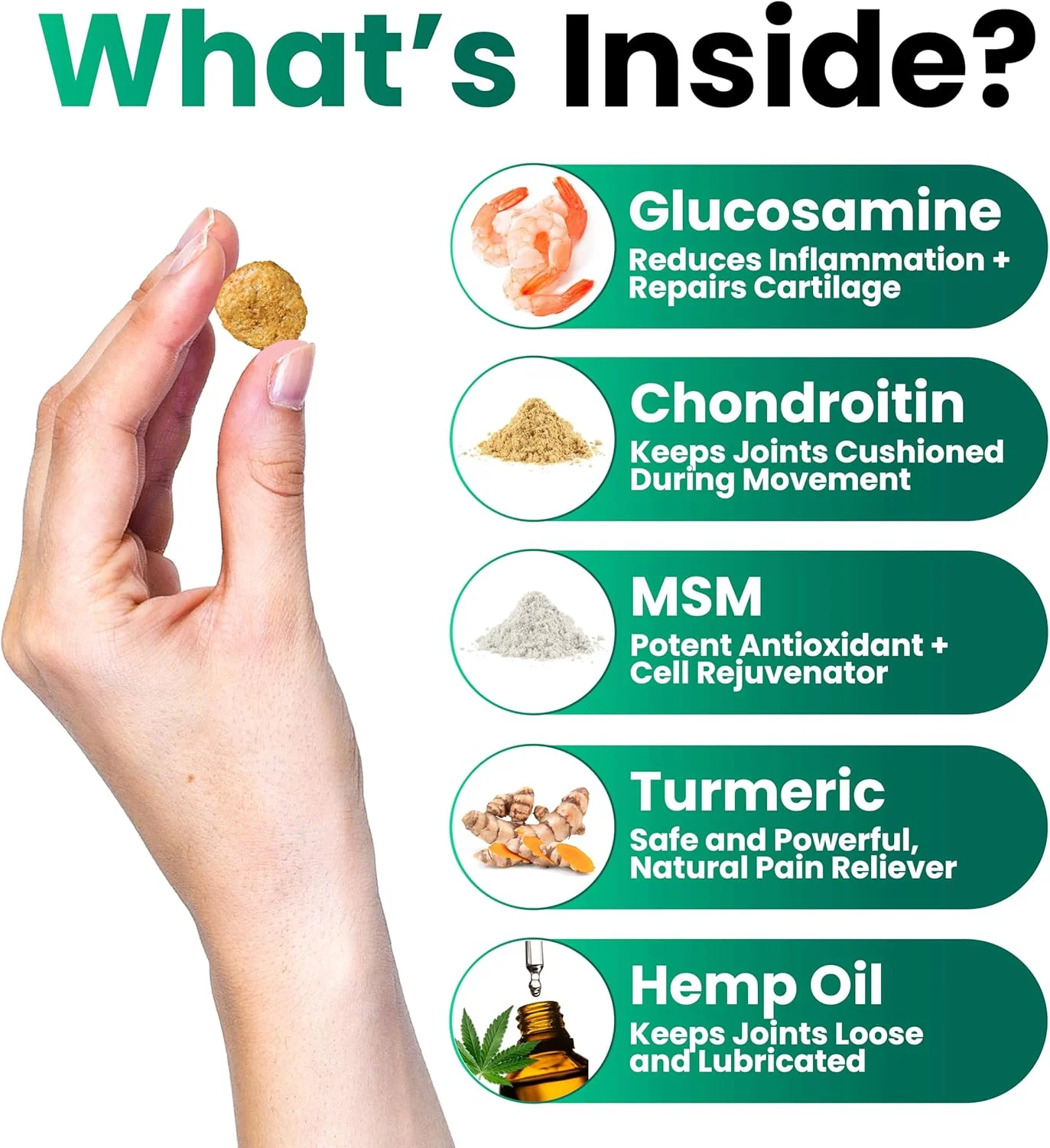 تشویقی سگ با طعم شاهدانه برای مفاصل و استخوان (2 عددی)