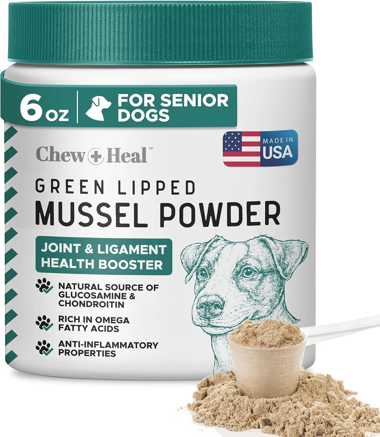 پودر صدف لب سبز برای سگ ها - 170 گرم پودر صدف لب سبز برای سگ ها - مناسب برای سلامت مفاصل و رباط ها - ساخت آمریکا پودر صدف لب سبز برای سگ ها - 170 گرم پودر صدف لب سبز برای سگ ها - مناسب برای سلامت مفاصل و رباط ها - ساخت آمریکا