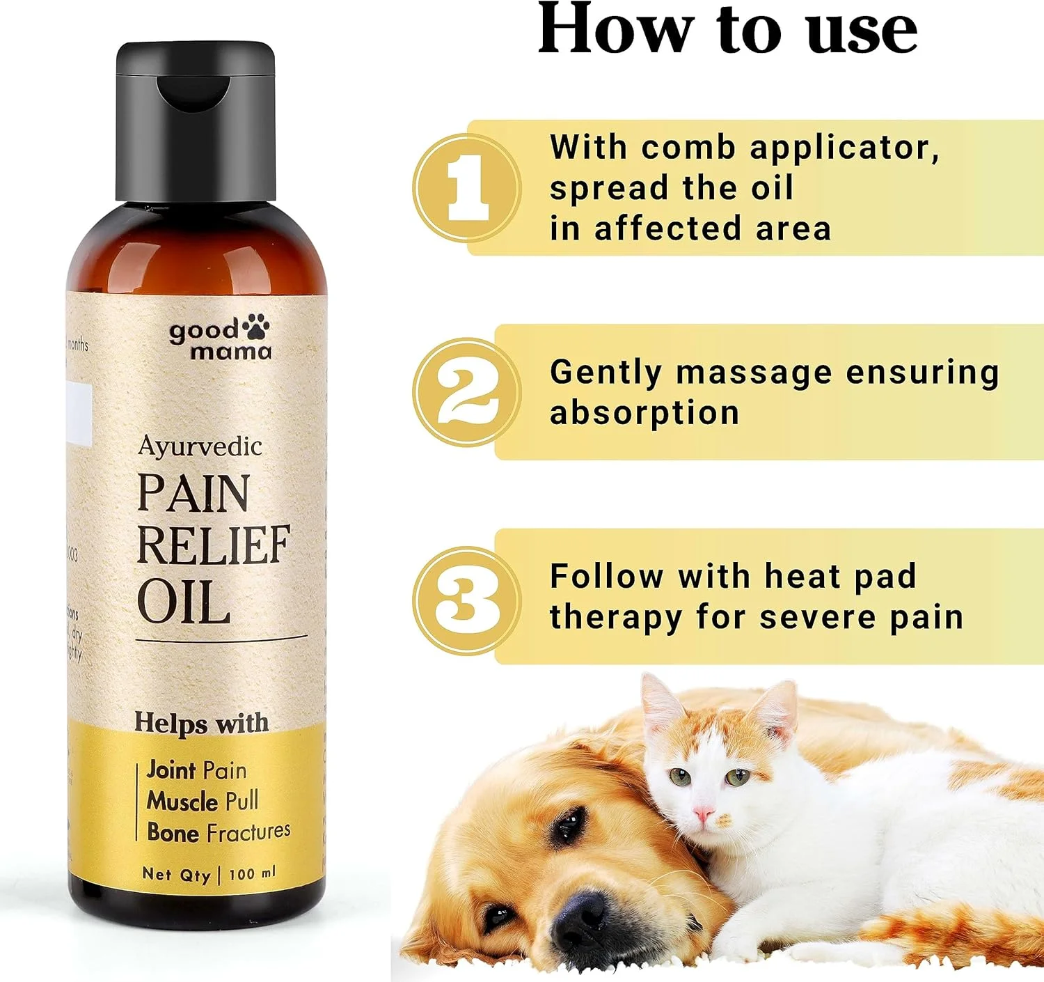 پک ترکیبی مکمل پیشرفته مفاصل و روغن تسکین درد آیورودا برای سگ ها، بسته 2 عددی