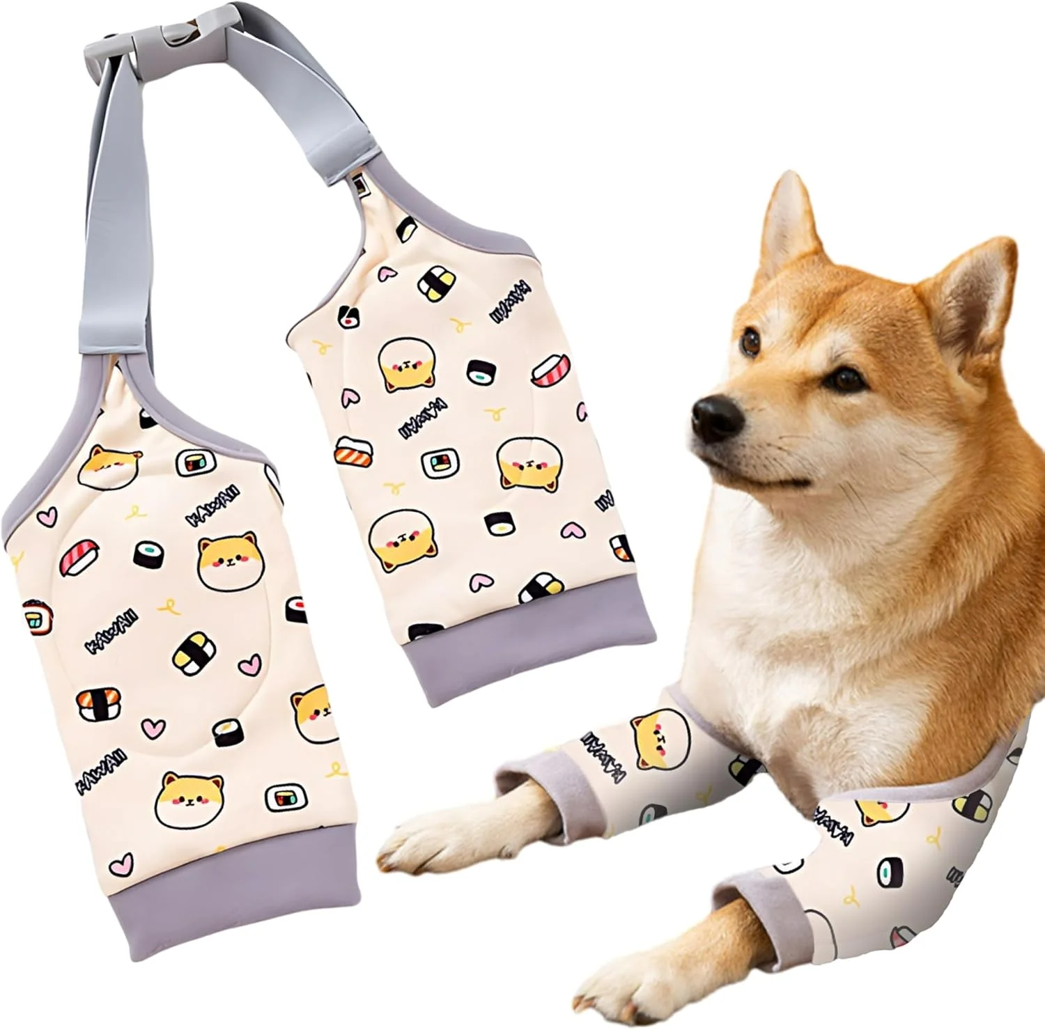 محافظ ساق پای سگ، زانوبند سگ برای سگ های متوسط و بزرگ، از لیسیدن زخم جلوگیری می کند، به آرتروز کمک می کند (2XL)