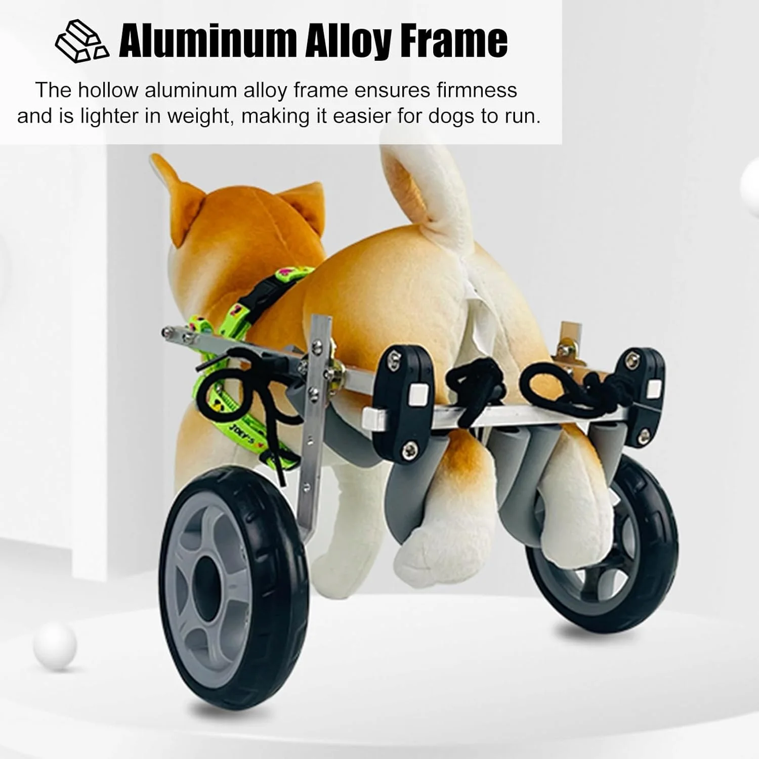 ویلچر سگ داشهوند برای پاهای عقب، کمک حرکتی 2 چرخ برای فعالیت سگ، پشتیبانی از لگن، بریس پای سگ قابل تنظیم، وزن سبک (سایز S)