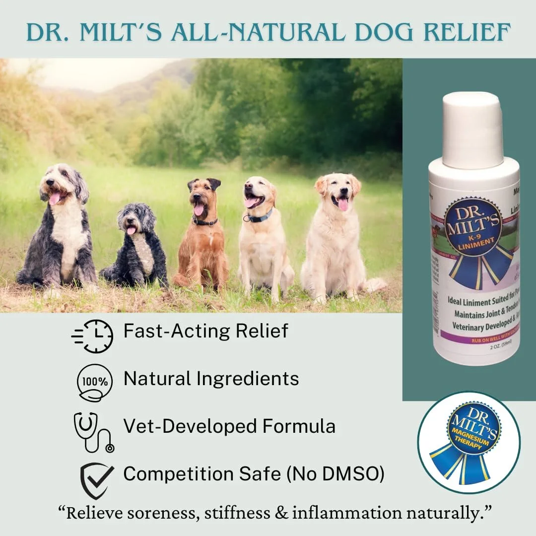 اسپری و ژل تسکین درد مفاصل و لگن سگ دکتر میلز، پماد موضعی سولفات منیزیم و آرنیکا. کاهش التهاب، کاهش حساسیت و تسکین عصبی بودن. ژل 1-2oz