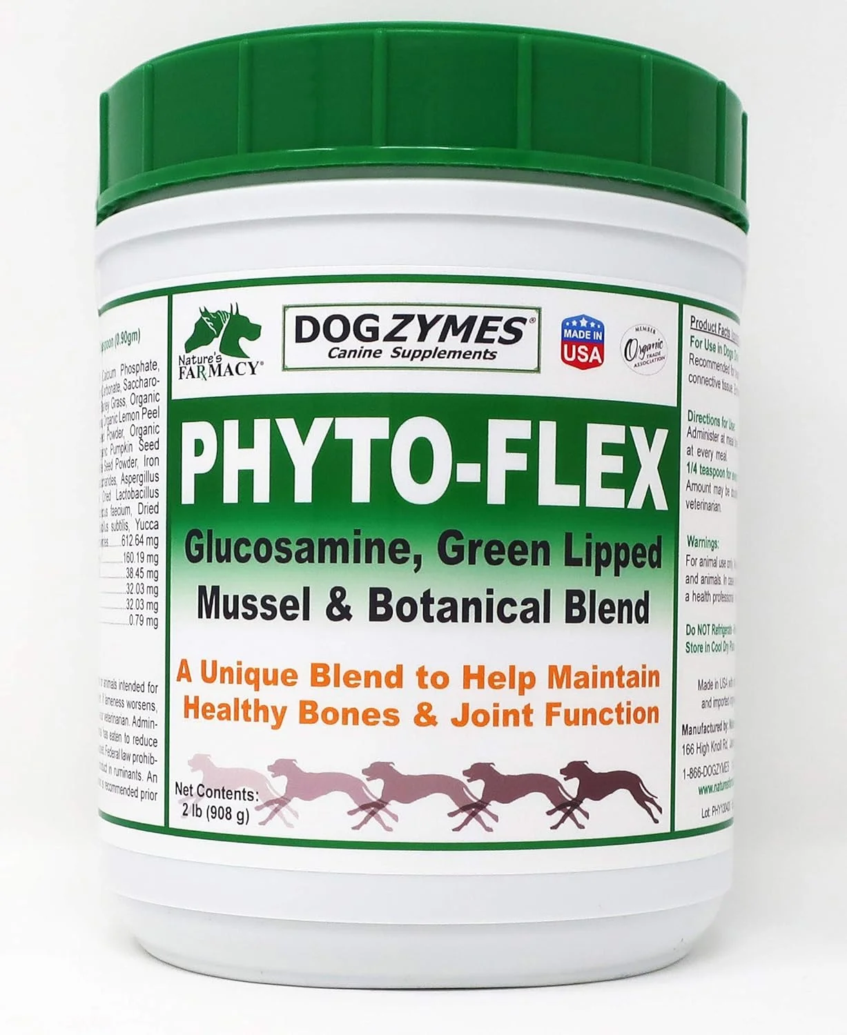 Dogzymes Phyto-Flex پشتیبانی از استخوان/مفصل/بافت نرم، 2 پوند