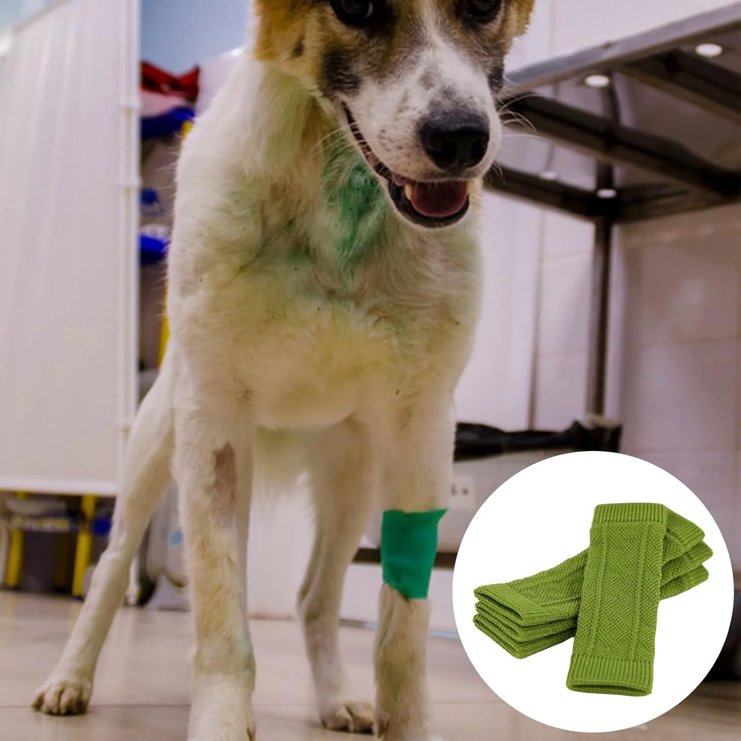 محافظ آرنج سگ difas، جوراب بافتنی ساق پای سگ، محافظ زخم سگ با الیاف سازگار با پوست، محافظ زخم پای حیوانات خانگی، ساق گرم کن پای سگ، آستین محافظ آرنج حیوانات خانگی برای سگ های کوچک و متوسط