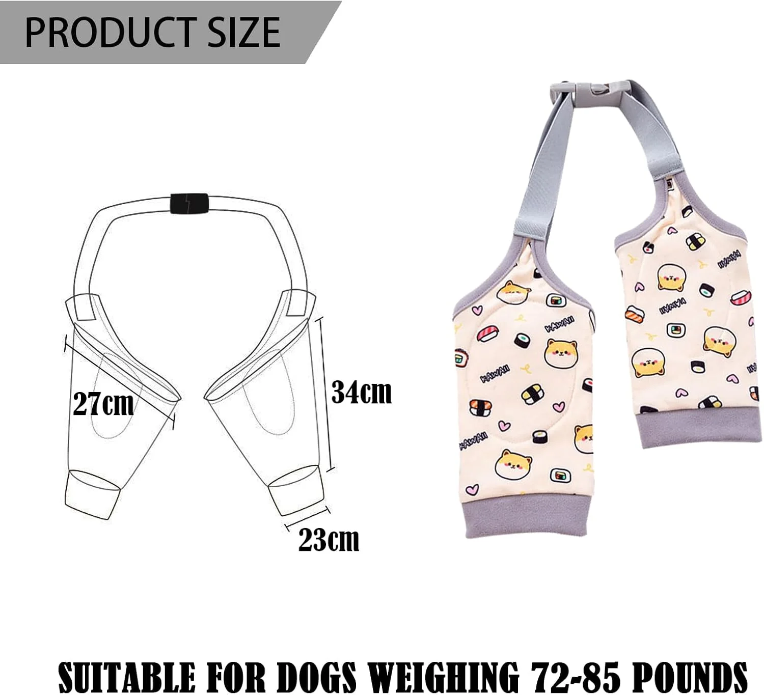 آستین محافظ ساق پای جلویی سگ، محافظ آرنج و مفصل خرگوشی پای جلویی سگ، زانوبند حیوانات خانگی برای سگ های بزرگ و متوسط (2XL)