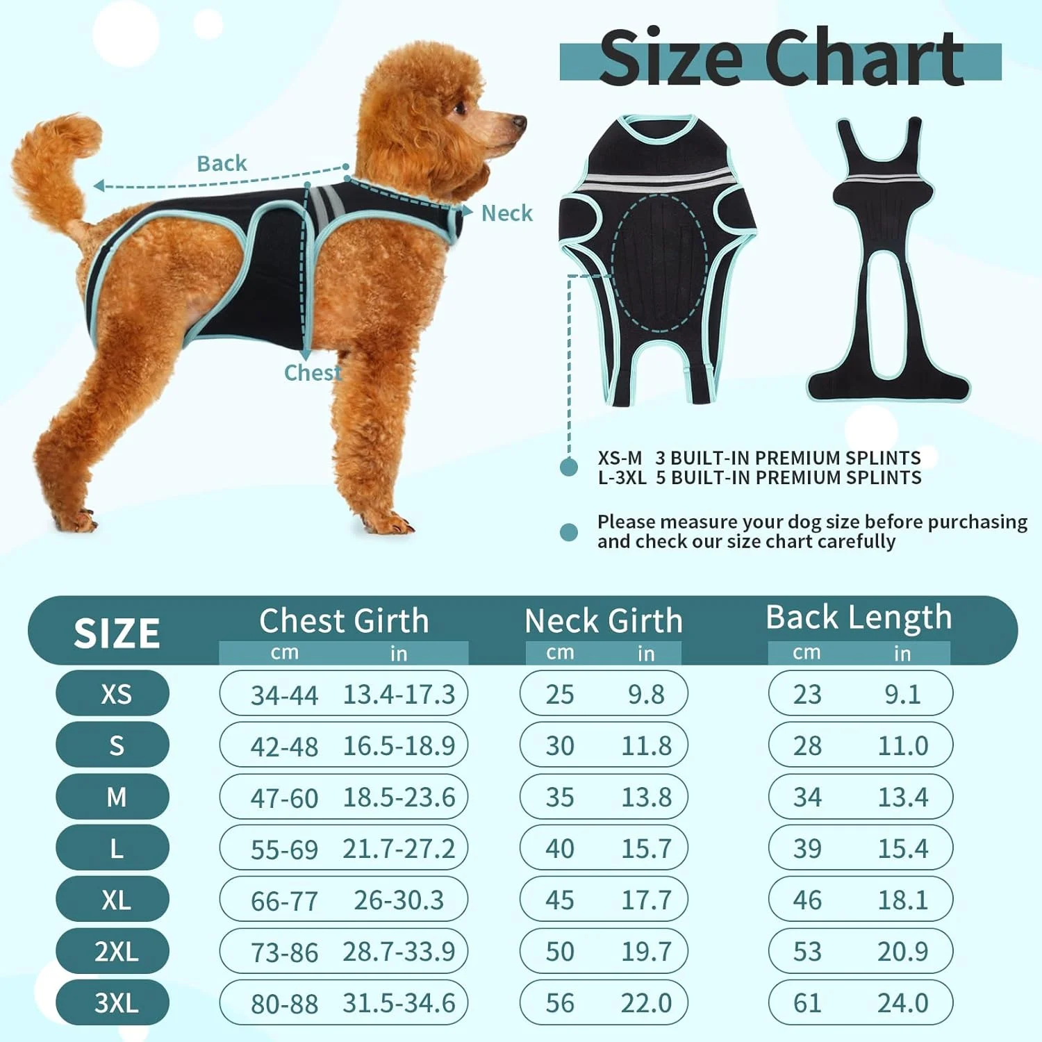 کمربند محافظ پشت سگ برای دیسک لغزیده، پشتیبانی از آرتروز سگ، پشتیبانی از ستون فقرات با سوراخ قلاده، کمربند محافظ پشت برای آسیب نخاعی سگ (XL)