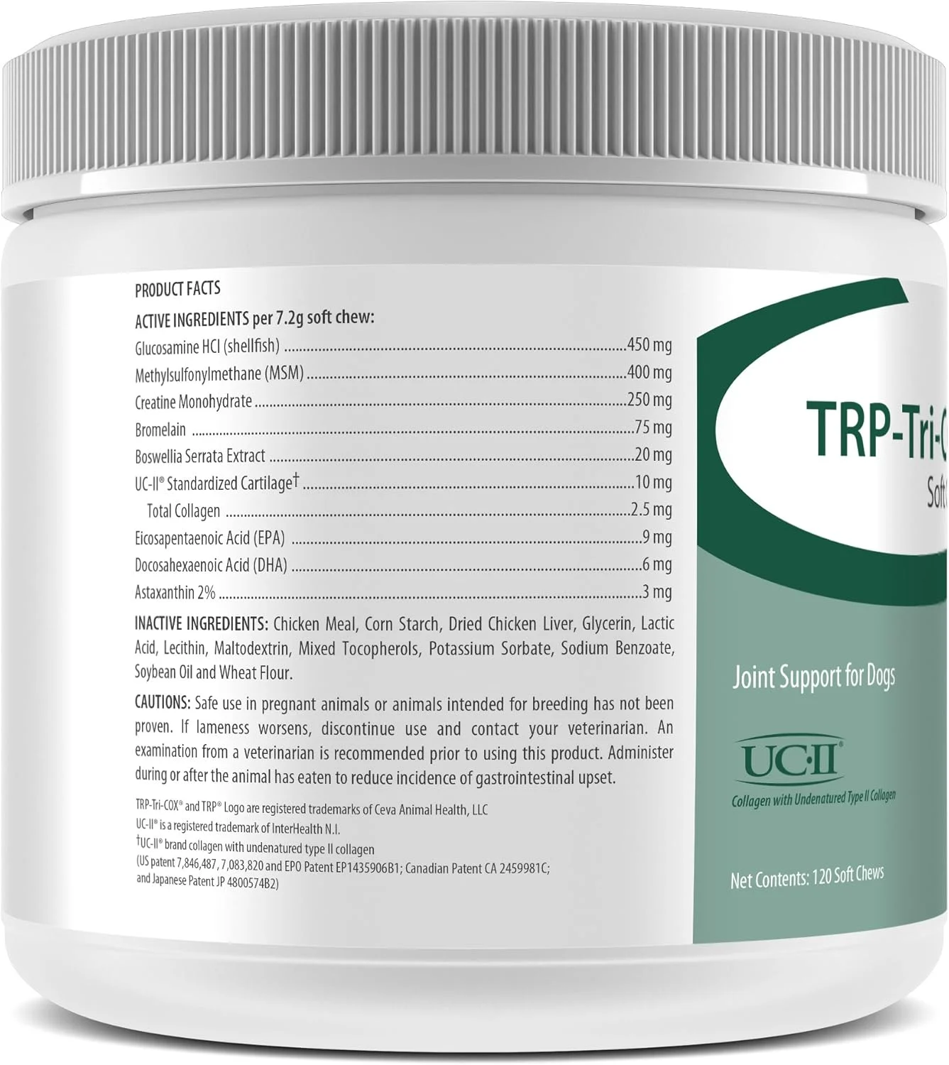 قرص های نرم جویدنی TRP Tri COX Animal Health CEVA - پشتیبانی از مفاصل سگ ها (120 عدد)