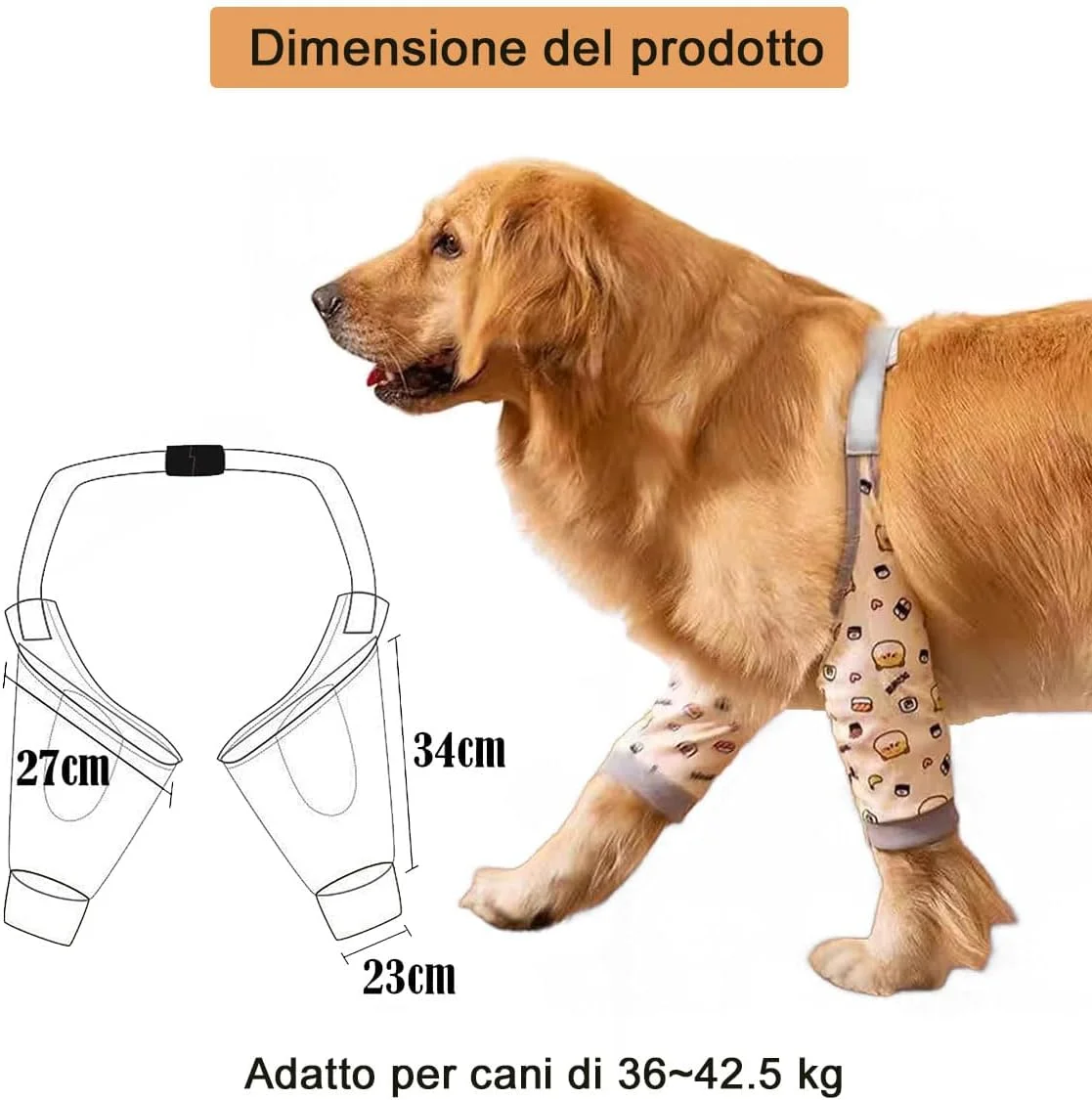 محافظ آرنج سگ، آتل آرنج قابل تنظیم برای سگ، زانوبند و محافظ زخم برای سگ های بزرگ و متوسط