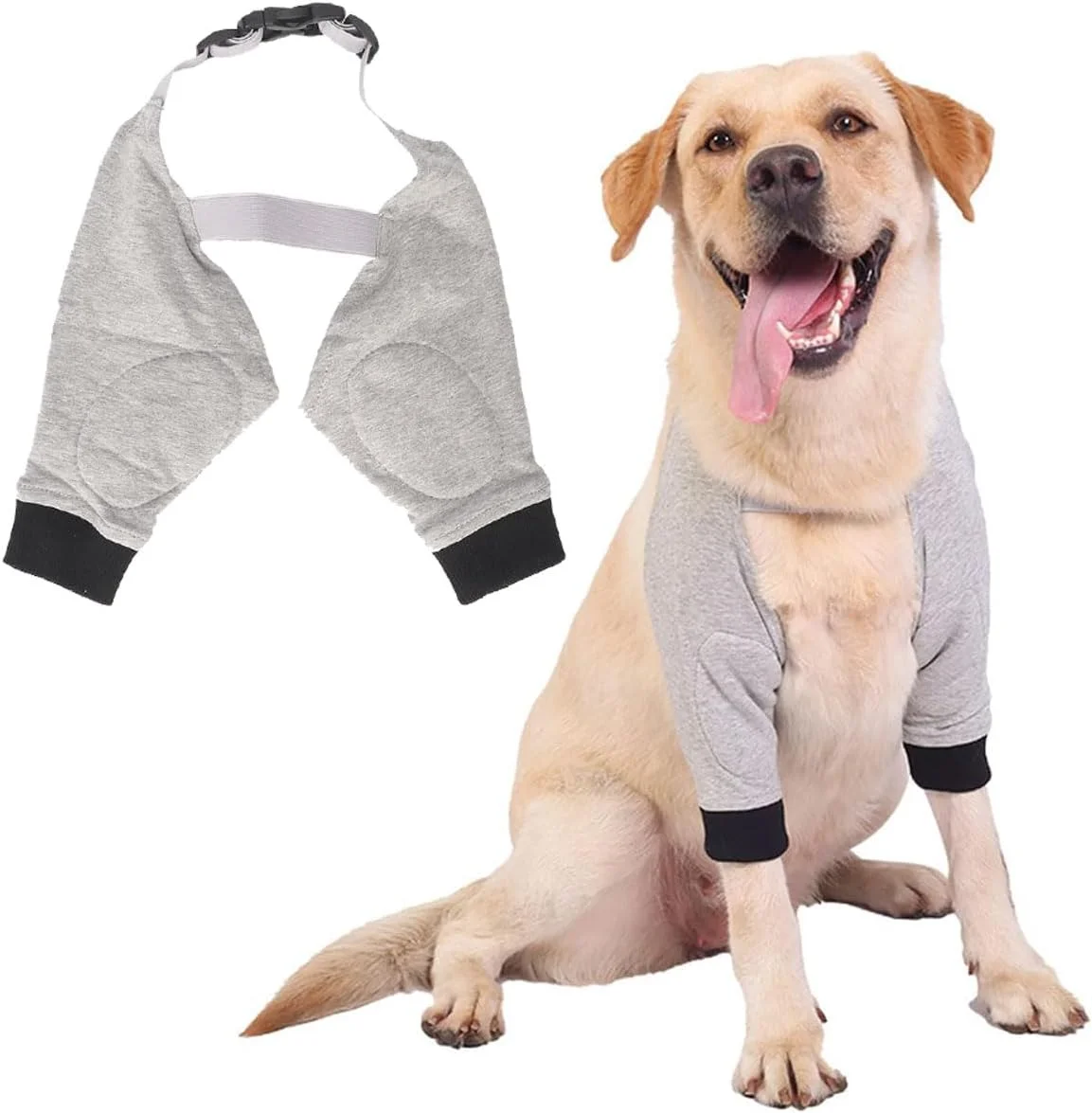 زانوبند سگ، آتل قابل تنظیم برای آرنج سگ، محافظت از زخم و گرم نگه داشتن در زمستان (XL)