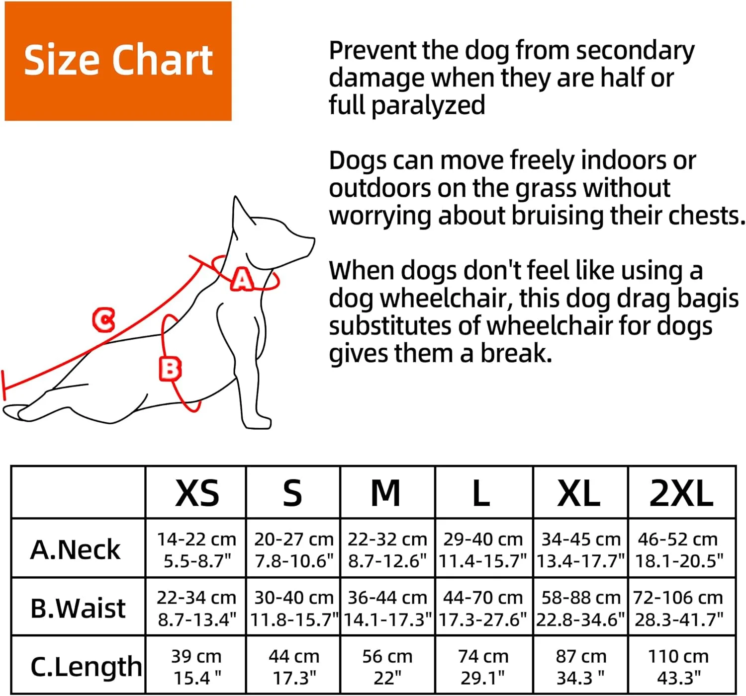 کیسه کشیدن سگ برای حیوانات خانگی فلج، جایگزین ویلچر سگ برای سگ های دارای معلولیت در پا های عقب، نایلون بادوام و تنفسی محافظ پا و اندام حیوانات خانگی برای سگ های بزرگ متوسط (XL) کیسه کشیدن سگ برای حیوانات خانگی فلج، جایگزین ویلچر سگ برای سگ های دارای معلولیت در پا های عقب، نایلون بادوام و تنفسی محافظ پا و اندام حیوانات خانگی برای سگ های بزرگ متوسط (XL)