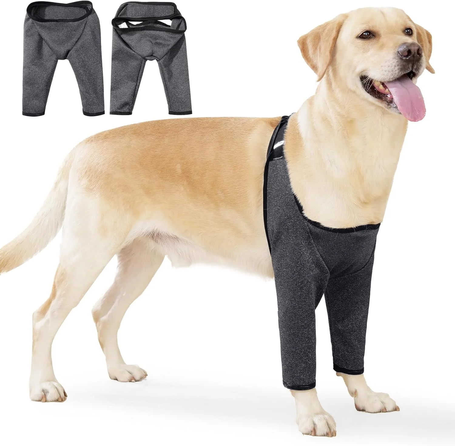 محافظ آرنج سگ برای پینه، آستین بهبود مفصل سگ برای جلوگیری از لیسیدن زخم، آستین آرنج با پد مشبک برای سگ های متوسط ​​بزرگ_S (سینه: 40-46 سانتی متر / 16-18 اینچ)