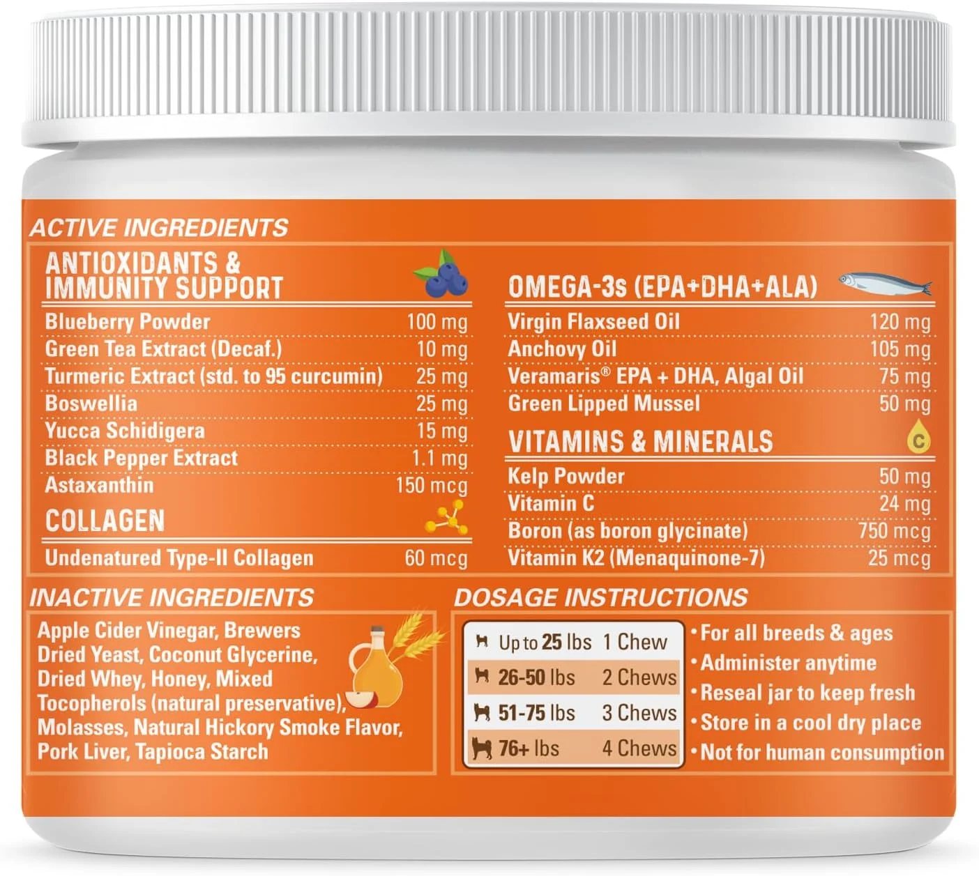 مکمل روزانه سگ برای مفصل ران و مفاصل - 90 عدد جویدنی نرم - کاهش درد، تشویق تحرک، کاهش سرعت آسیب، ترمیم و بازسازی بافت های مفصل ران و مفاصل مکمل روزانه سگ برای مفصل ران و مفاصل - 90 عدد جویدنی نرم - کاهش درد، تشویق تحرک، کاهش سرعت آسیب، ترمیم و بازسازی بافت های مفصل ران و مفاصل