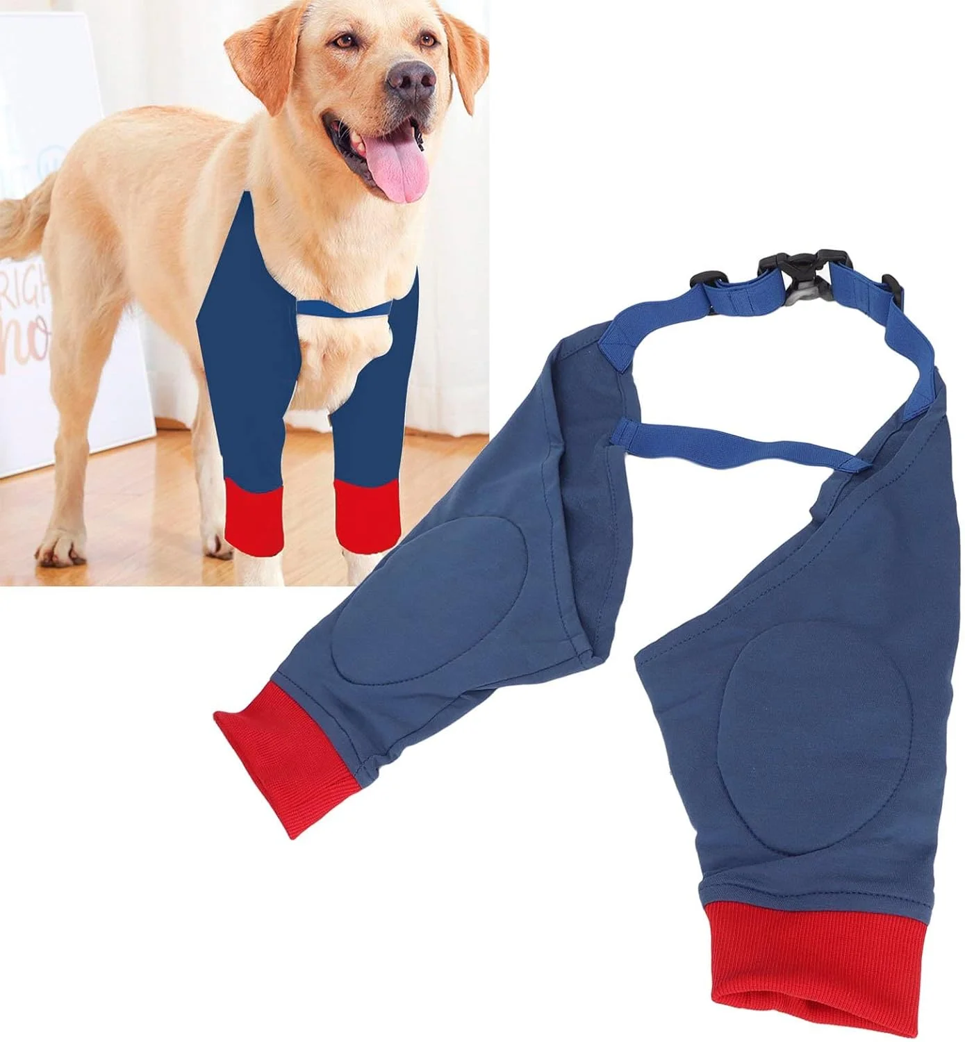 زانوبند سگ باوفویا، آستین نرم برای بهبودی سگ، محافظ آرنج پا برای سگ های کوچک، متوسط و بزرگ (M)