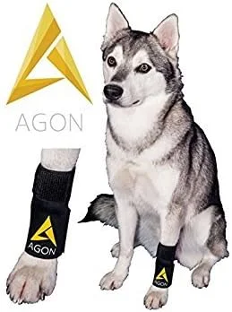 زانوبند سگ Agon، محافظ پنجه و مچ پا، با قابلیت فشرده سازی برای محافظت از زخم ها، تسریع بهبودی و جلوگیری از آسیب ها و رگ به رگ شدن، کمک به رفع عدم تعادل ناشی از آرتروز