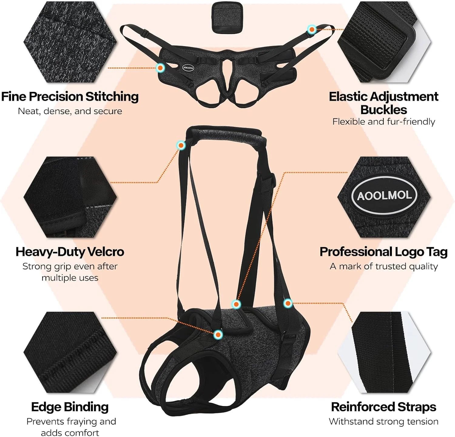 اسلینگ سگ برای سگ های بزرگ و متوسط، هارنس بالابر پشتیبانی برای آتروفی عضلانی و مشکلات مفصلی برای حیوانات خانگی مسن، آسیب دیده و آرتروزی، کمک توانبخشی برای پاهای ضعیف عقب سگ اسلینگ سگ برای سگ های بزرگ و متوسط، هارنس بالابر پشتیبانی برای آتروفی عضلانی و مشکلات مفصلی برای حیوانات خانگی مسن، آسیب دیده و آرتروزی، کمک توانبخشی برای پاهای ضعیف عقب سگ