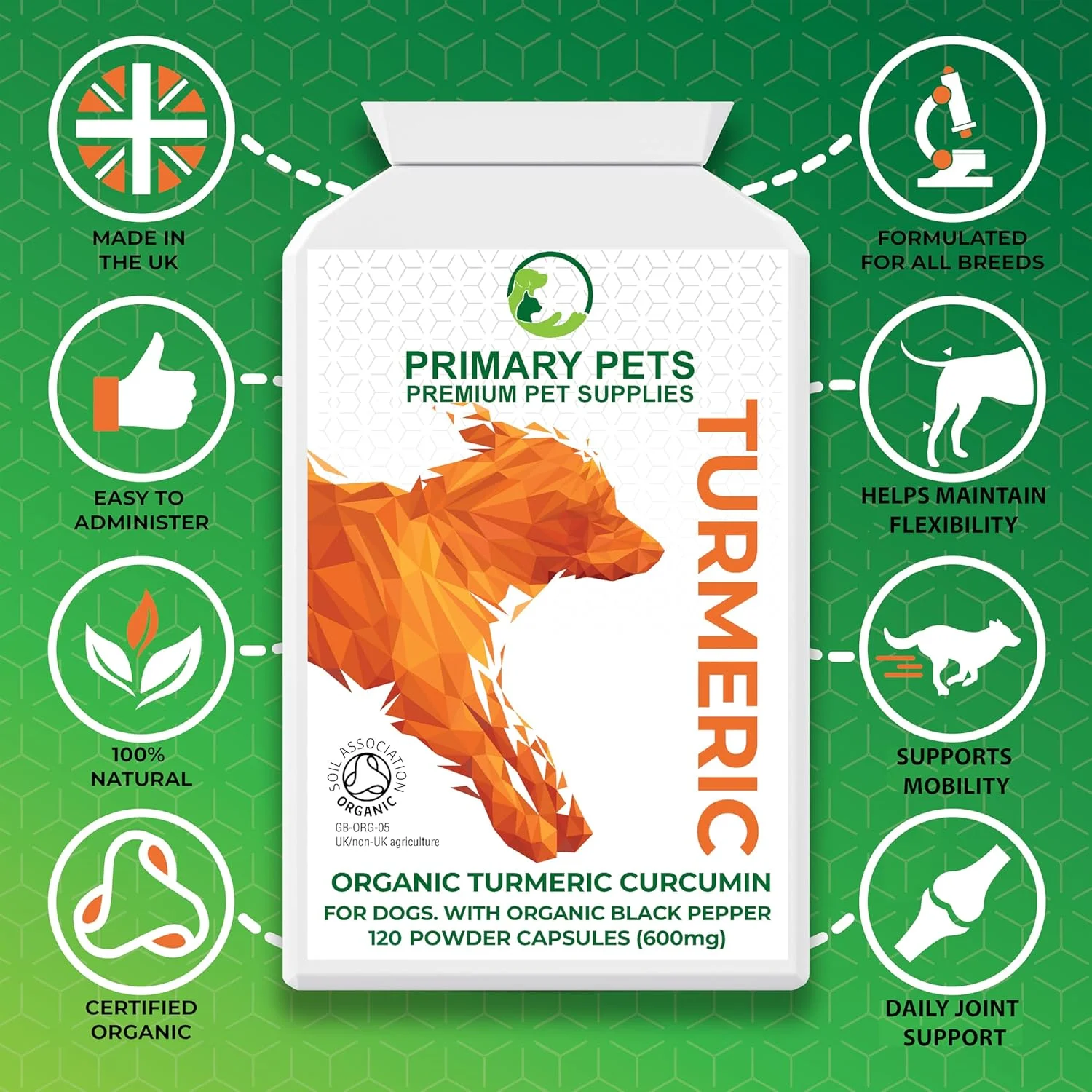 زردچوبه برای سگ ها. آماده سازی مفاصل و لگن و آنتی اکسیدان. 120 عدد کپسول کورکوما کورکومین 600 میلی گرمی. معادل 12000 میلی گرم زردچوبه برای سگ ها. آماده سازی مفاصل و لگن و آنتی اکسیدان. 120 عدد کپسول کورکوما کورکومین 600 میلی گرمی. معادل 12000 میلی گرم