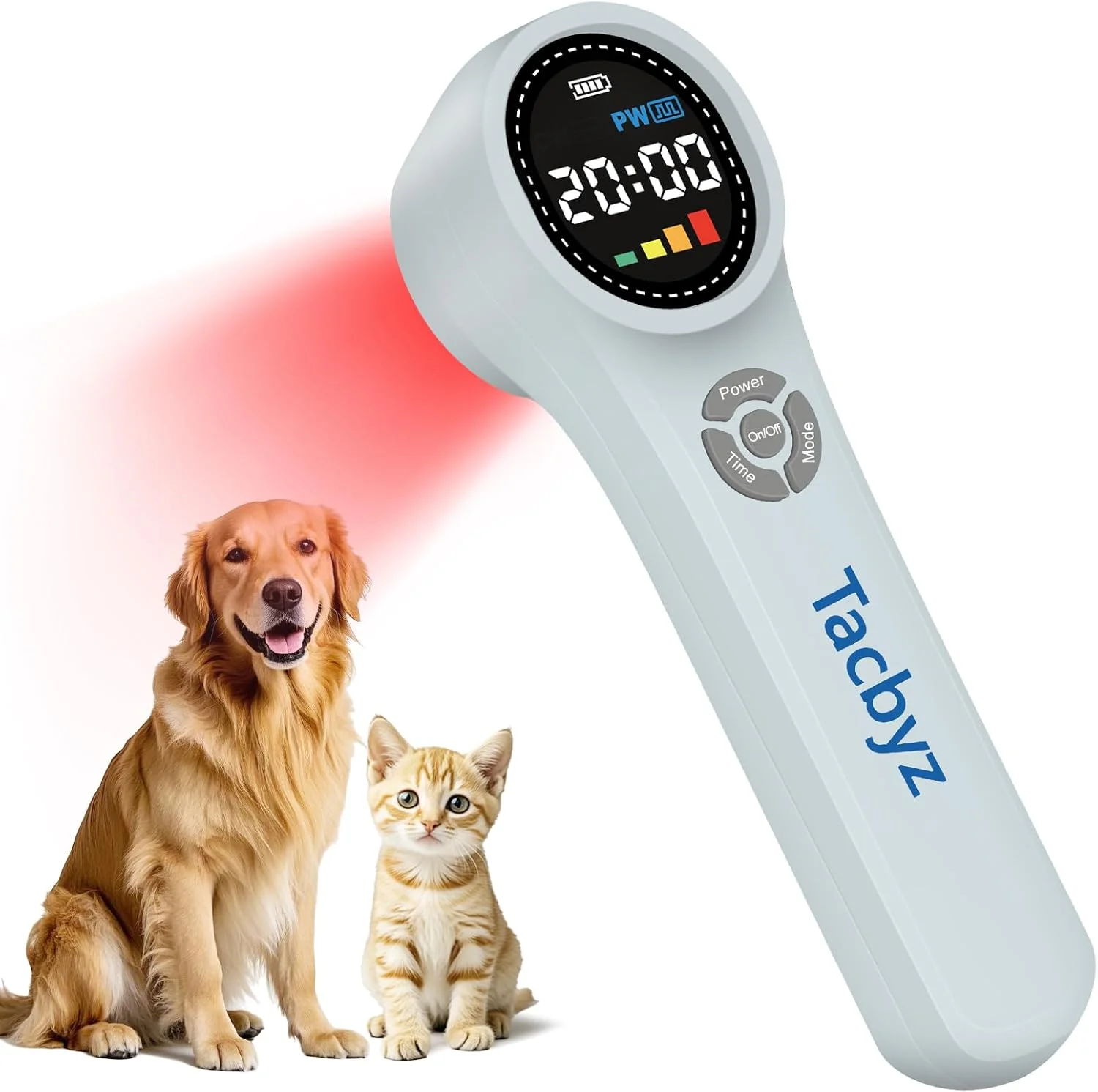 دستگاه لیزر سرد برای سگ ها، 16x660nm+4x810nm+4x980nm، دستگاه نور قرمز دستی برای تسکین درد مفاصل و عضلات، لیزر تراپی حیوانات خانگی برای سگ گربه اسب، کمک به التهاب، بهبود زخم