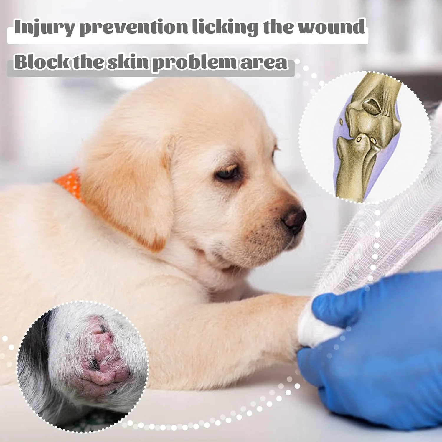 محافظ زخم پای سگ ROZKITCH برای پای راست و چپ جلو، جلوگیری از لیسیدن زخم توسط حیوان خانگی، محافظ آرنج و زانو، جایگزین لباس ریکاوری سگ و طوق برای رگ به رگ شدن، ACL، CCL، آرتروز، مراقبت از مفاصل خاکستری سایز M