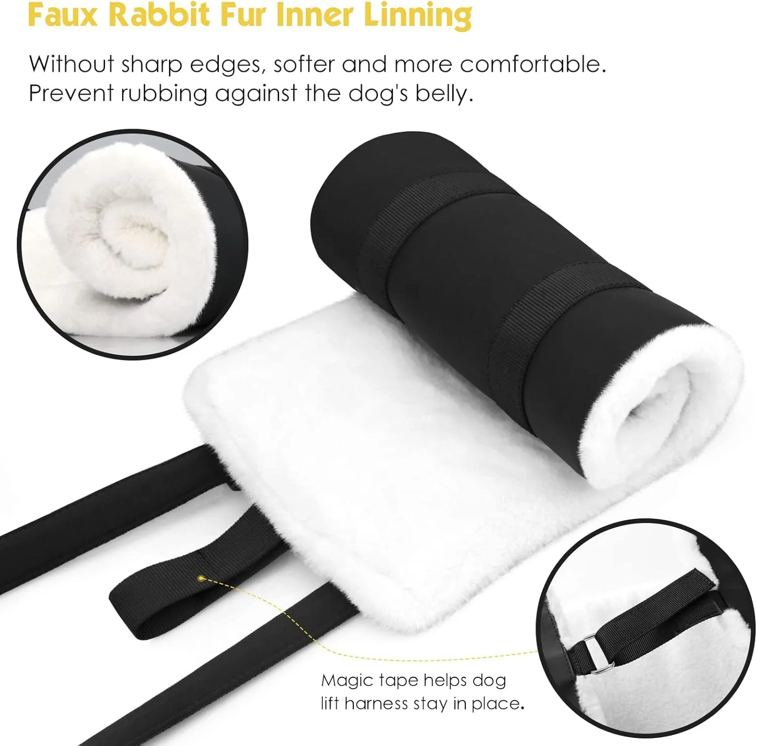 اسلینگ سگ برای پاهای عقب، هارنس بالابر سگ، اسلینگ سگ چسبی برای سگ های بزرگ، کمک کننده به سگ های مسن، کمک به توانبخشی رباط صلیبی K9 (بزرگ)