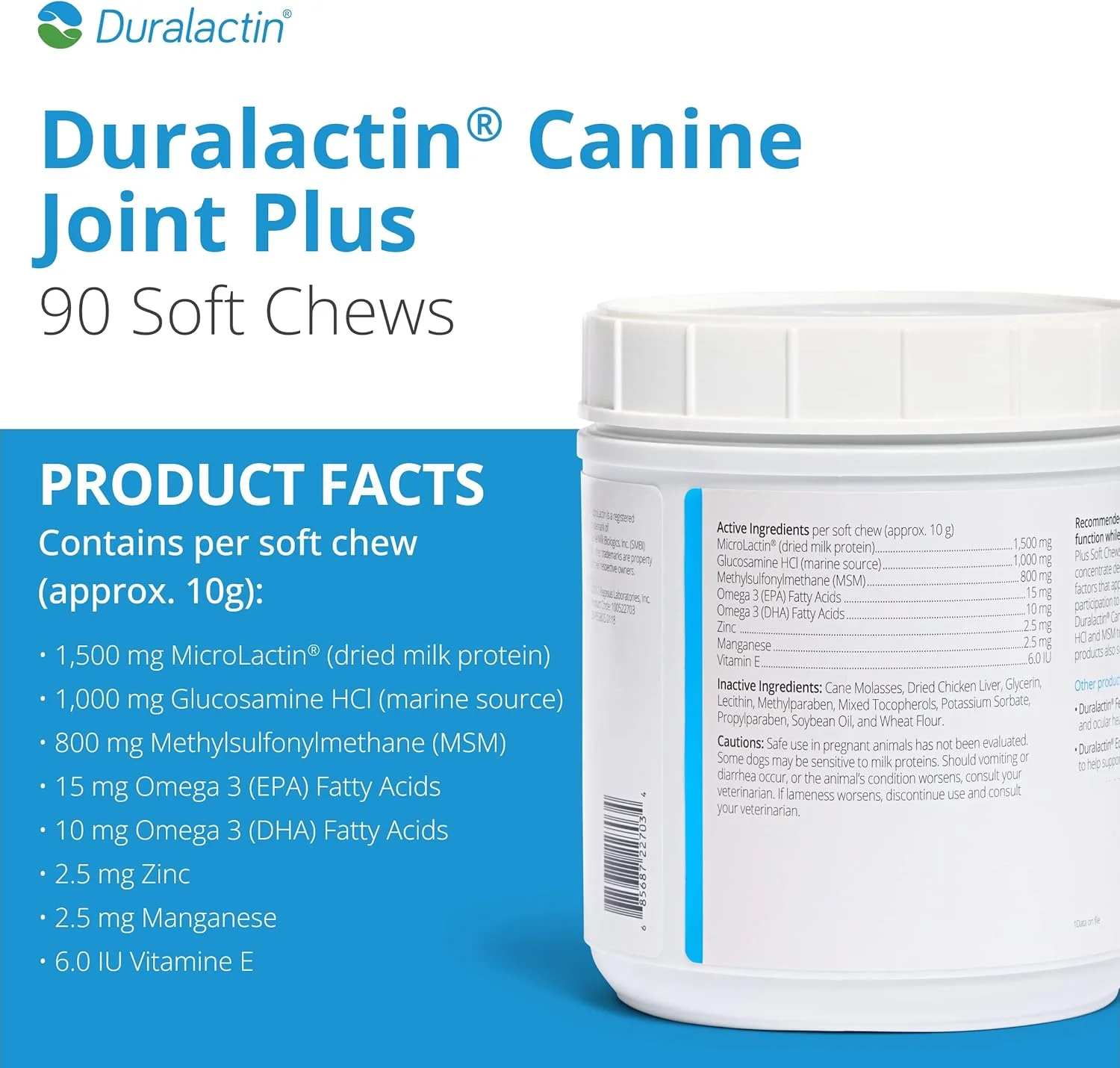 مکمل سلامت مفاصل PRN Pharmacal Duralactin Canine Joint Plus برای سگ ها و توله سگ ها برای حمایت از سلامت مفاصل مکمل سلامت مفاصل PRN Pharmacal Duralactin Canine Joint Plus برای سگ ها و توله سگ ها برای حمایت از سلامت مفاصل