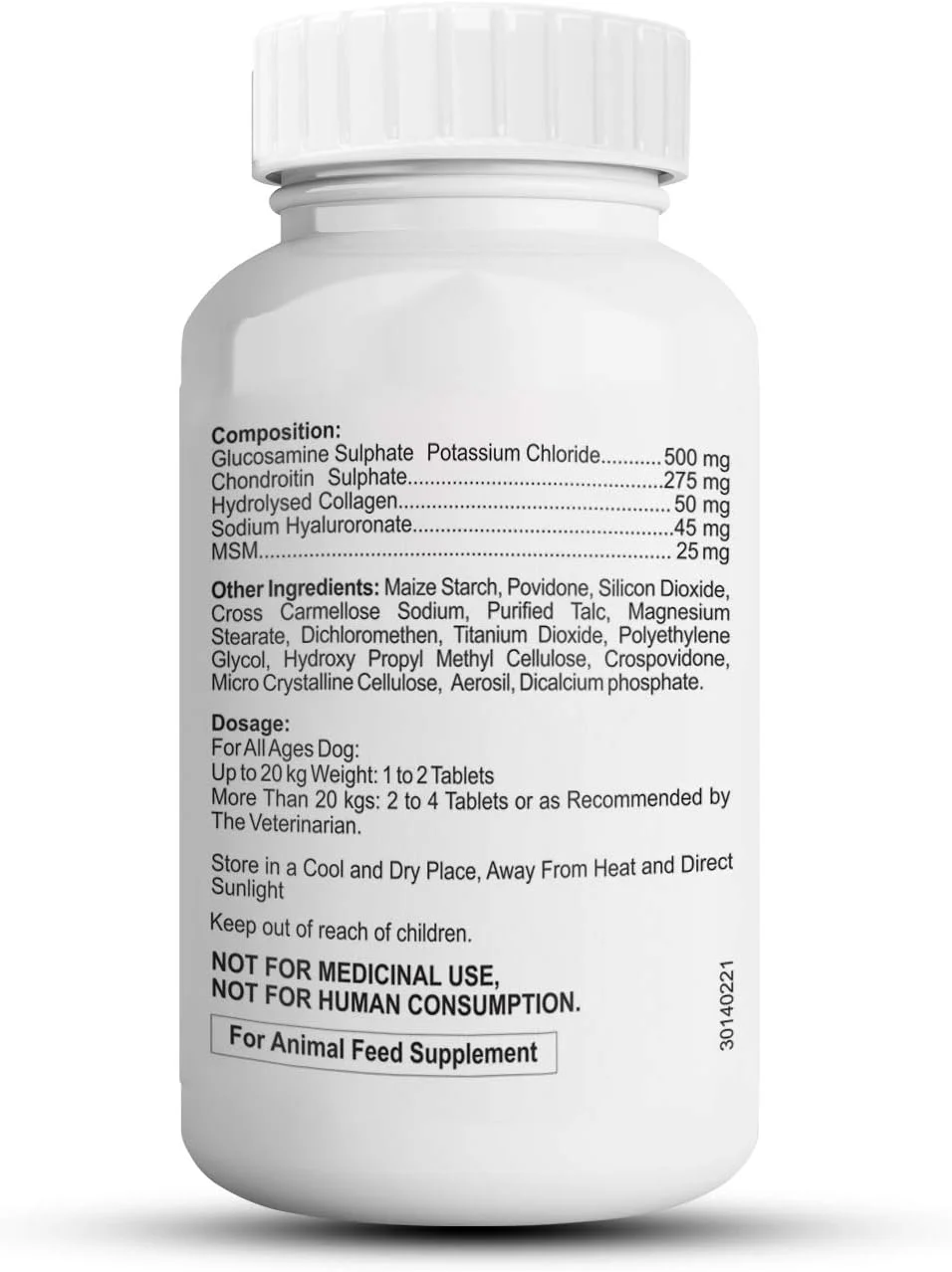 مکمل مفاصل و غضروف پت ویت برای سگ ها و گربه ها | گلوکزامین، کندرویتین، MSM، کلاژن و اسید هیالورونیک | قرص کلسیم | 60 قرص جویدنی مکمل مفاصل و غضروف پت ویت برای سگ ها و گربه ها | گلوکزامین، کندرویتین، MSM، کلاژن و اسید هیالورونیک | قرص کلسیم | 60 قرص جویدنی