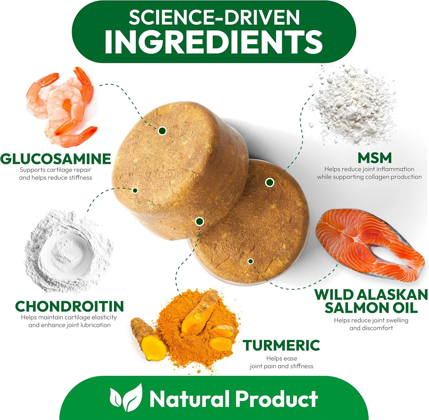 گلوکزامین برای سگ ها - مکمل مفاصل و استخوان ران برای سگ ها - 170 عدد جویدنی برای تحرک - گلوکزامین کندرویتین - MSM - زردچوبه - تسکین درد مفاصل - پشتیبانی پیشرفته برای سلامتی سگ - ساخت آمریکا