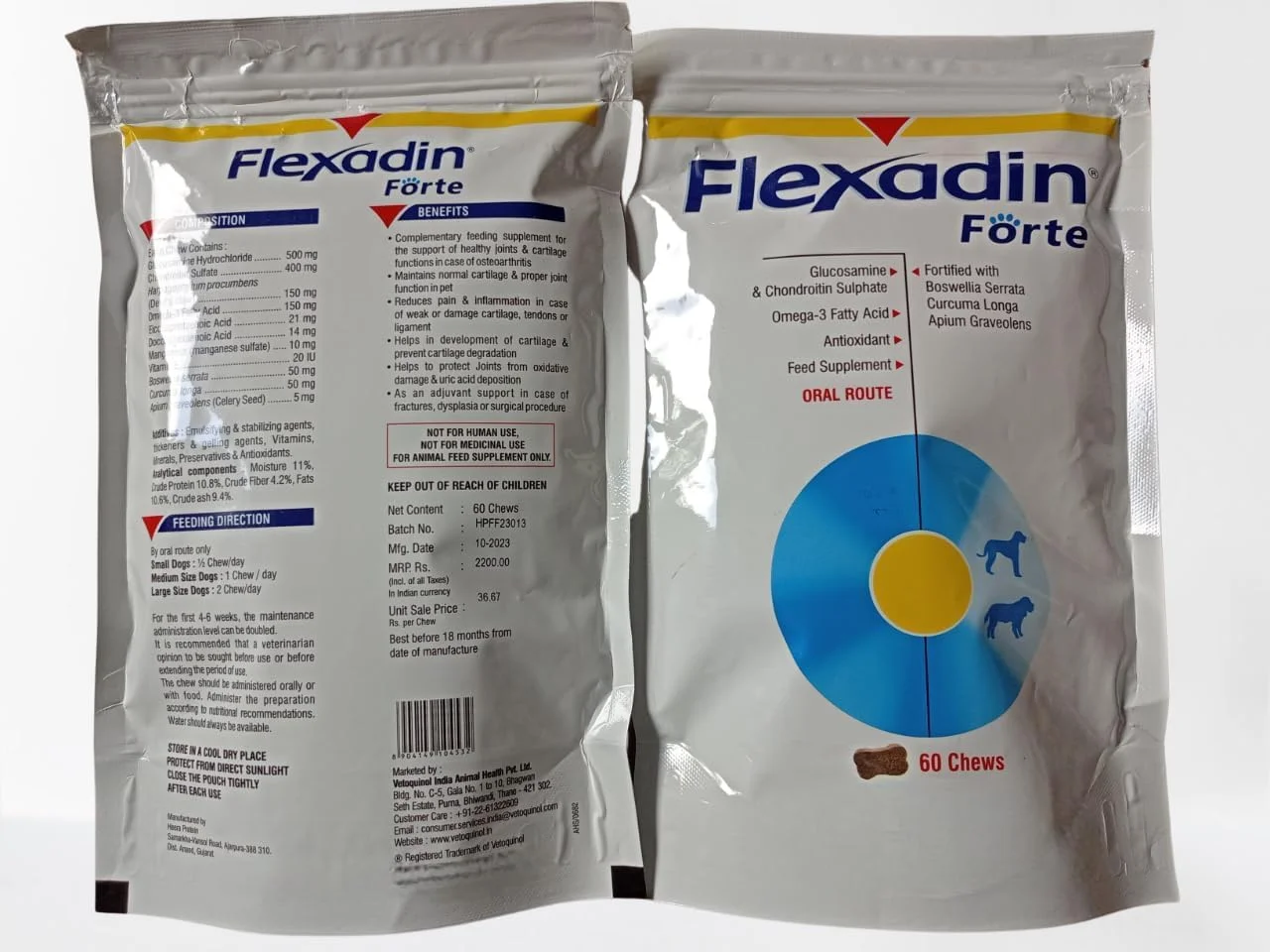 قرص فلکسادین فورت - مکمل پشتیبانی از مفاصل برای سگ ها (بسته 60 عددی)