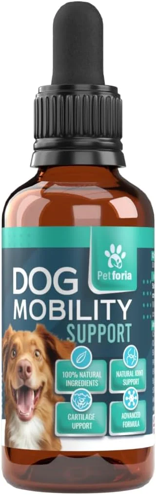 مایع کمک حرکتی و تسکین دهنده سگ پتفوریا | 100% مواد طبیعی | تسکین دهنده مفاصل طبیعی برای سگ ها | فرمول سریع الاثر | مایع تسکین دهنده مفاصل برای سگ ها | 50 میلی لیتر