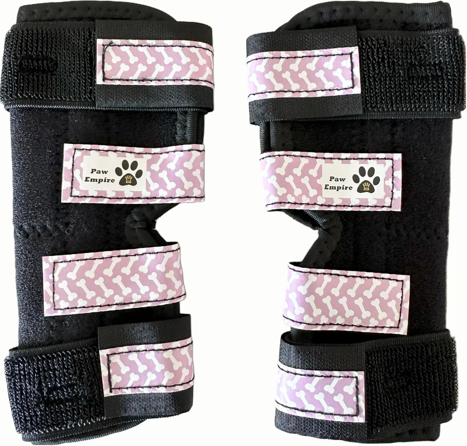 یک جفت زانوبند سگ، فوق العاده حمایتی، راحت، دارای فنرهای فلزی دوتایی، زانوبند مفصلی سگ سانان برای آرتروز مفاصل، کمک به آسیب دیدگی و رگ به رگ شدن (استخوان سگ صورتی، بزرگ)