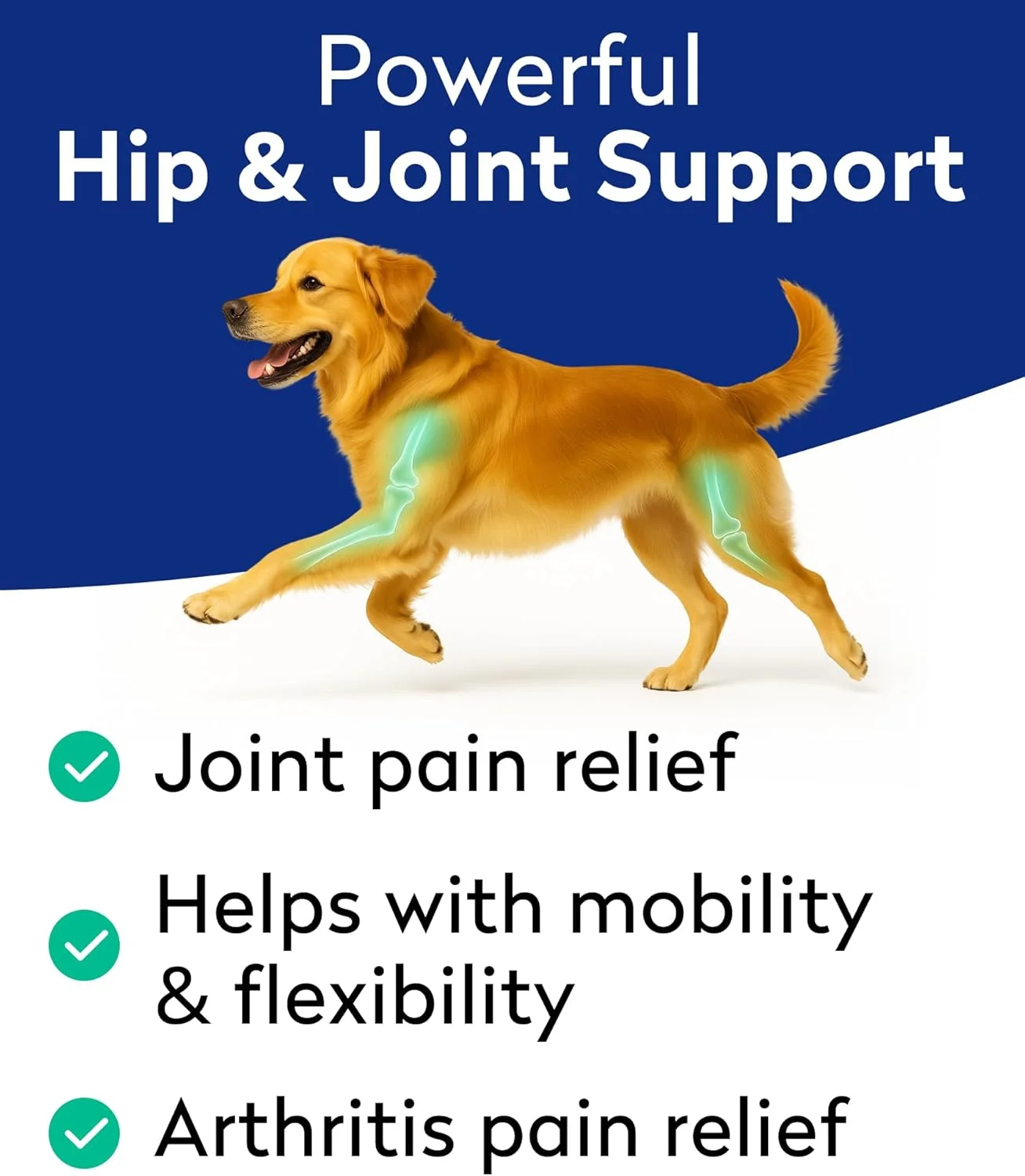 تشویقی های گلوکزامین برای بهبود حرکت سگ ها - تشویقی های مکمل سلامت مفاصل و استخوان ران حاوی امگا 3، کندرویتین، MSM - ساخت آمریکا - تسکین درد مفاصل - مراقبت از مفاصل و استخوان ران - 120 عدد