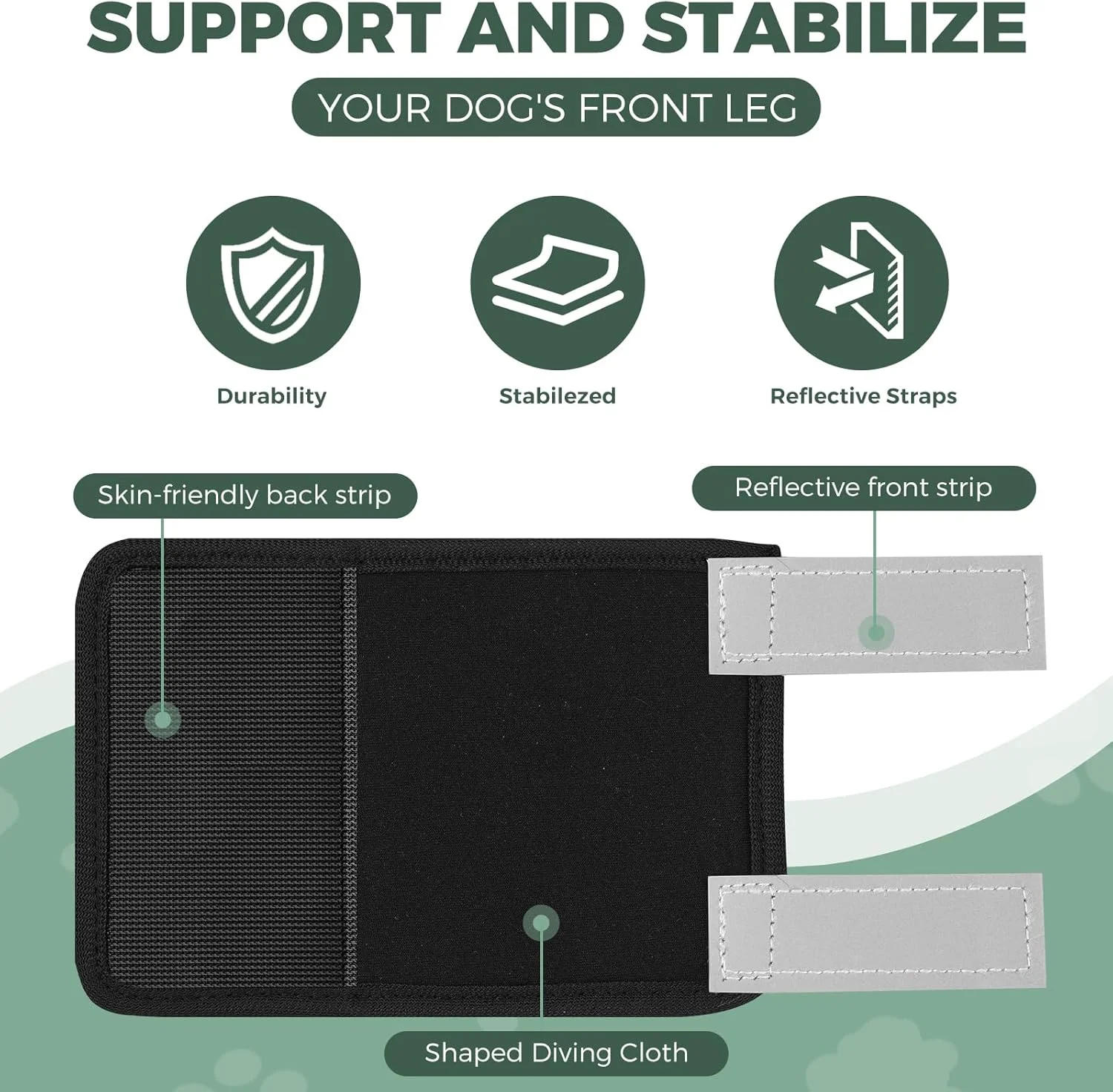 اسپلینت پای جلویی سگ اوهکوزی، 2 عدد، با نوارهای بازتابنده، مچ بند سگ برای لیسیدن، بانداژ سگ برای پانسمان، آسیب دیدگی زخم و بهبود رگ به رگ شدن، M اسپلینت پای جلویی سگ اوهکوزی، 2 عدد، با نوارهای بازتابنده، مچ بند سگ برای لیسیدن، بانداژ سگ برای پانسمان، آسیب دیدگی زخم و بهبود رگ به رگ شدن، M