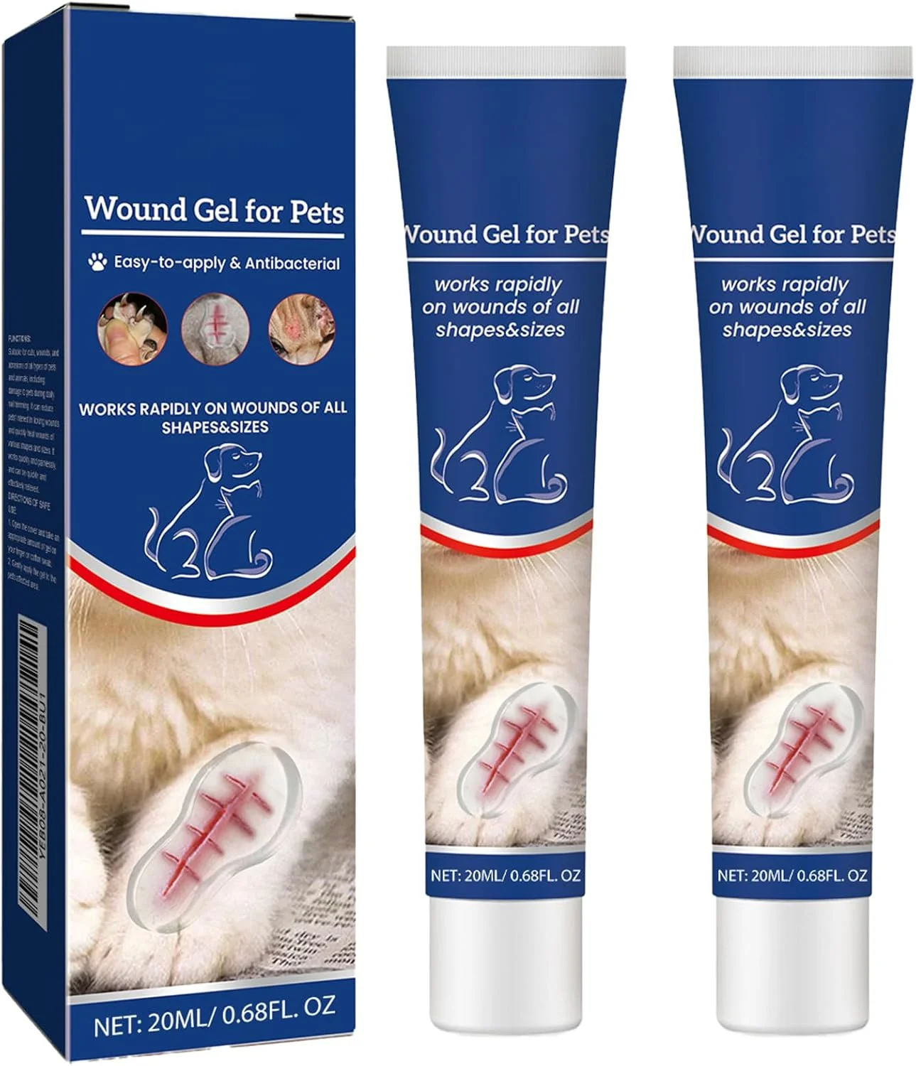 2 عدد ژل مراقبت از زخم حیوانات خانگی، محافظ زخم پای سگ، بانداژ مایع محافظ ضد آب برای مراقبت از زخم حیوانات خانگی 2 عدد ژل مراقبت از زخم حیوانات خانگی، محافظ زخم پای سگ، بانداژ مایع محافظ ضد آب برای مراقبت از زخم حیوانات خانگی