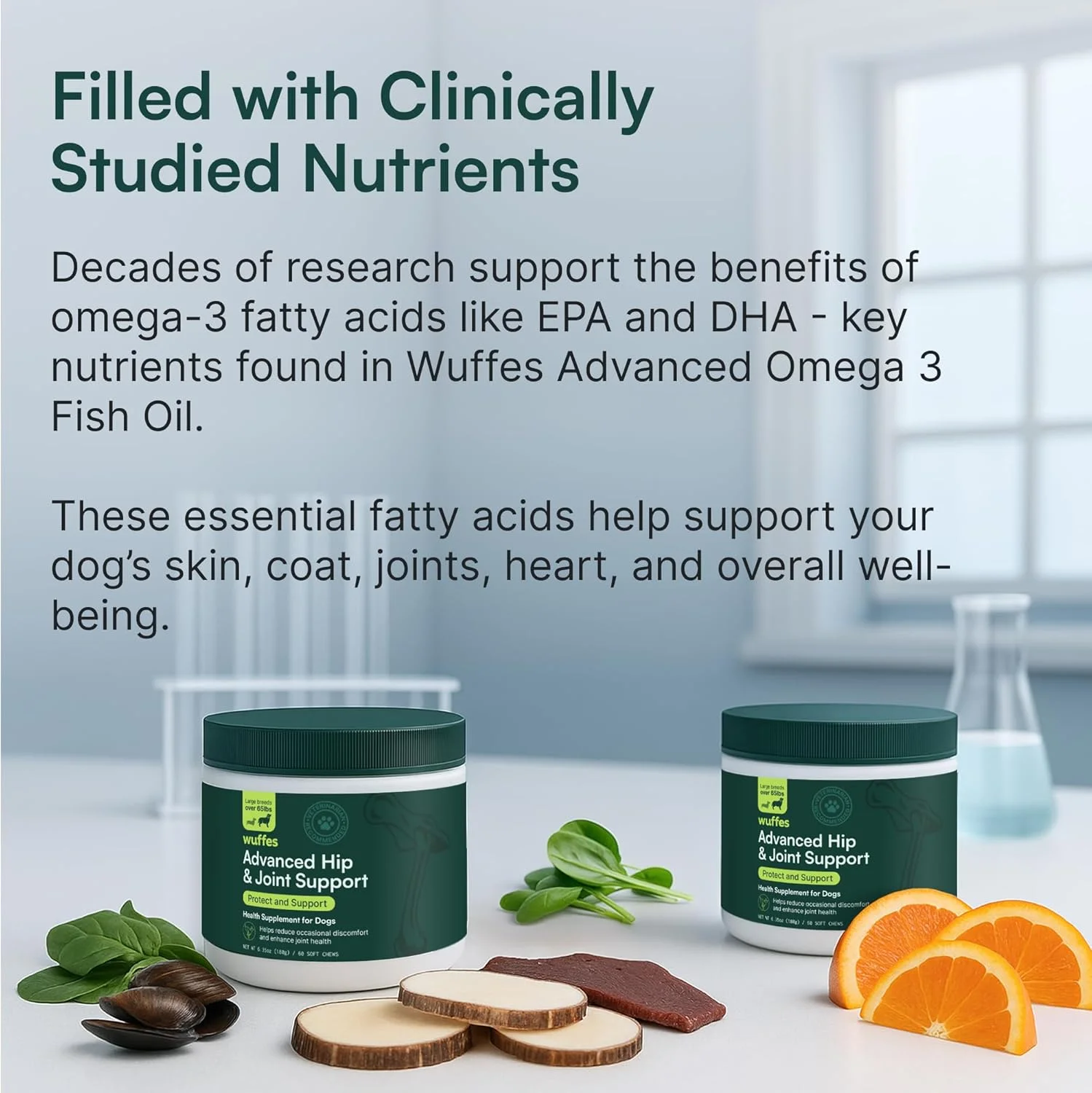 مکمل جویدنی سگ برای مفاصل و استخوان لگن - حاوی گلوکزامین و کندرویتین - مکمل ها و ویتامین های مفاصل سگ - مراقبت پیشرفته از مفاصل (بسته نژاد کوچک و بزرگ، 90 عدد جویدنی (بسته 2 عددی))