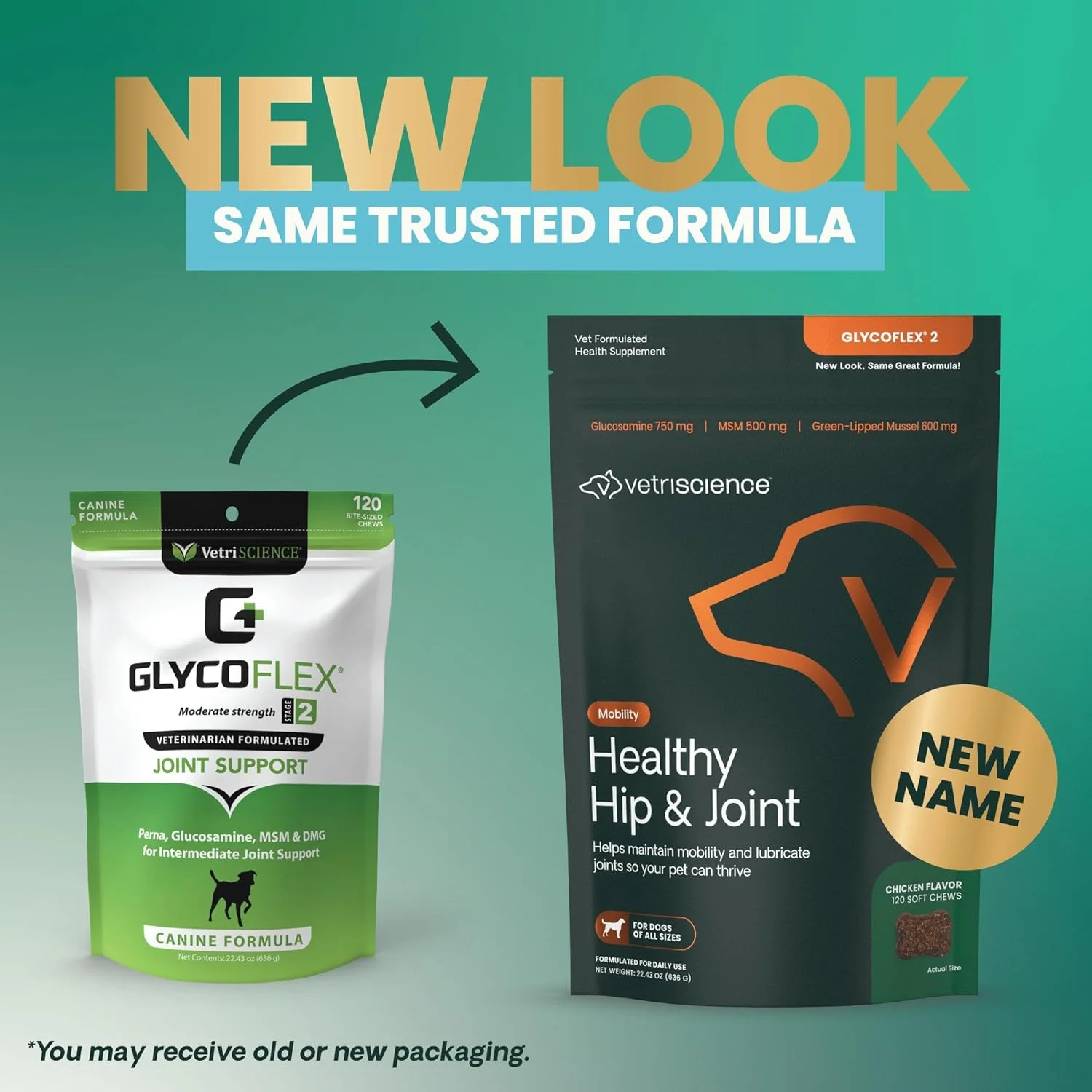 مکمل مفاصل و لگن GlycoFlex 2 از آزمایشگاه VetriScience