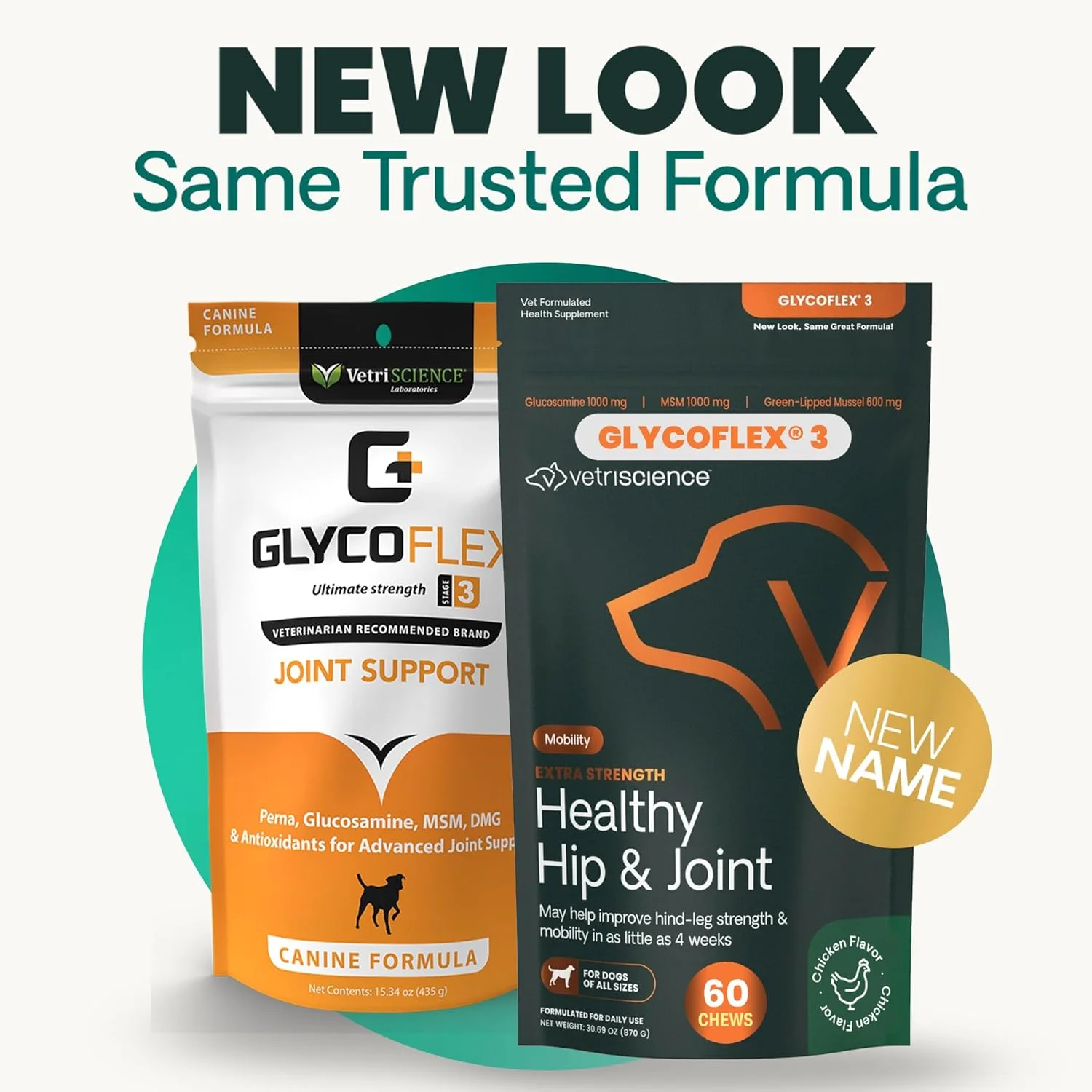 مکمل بالینی اثبات شده مفصل ران و مفاصل Glycoflex 3 با گلوکزامین برای سگ ها، 360 جویدنی - مکمل پشتیبانی از تحرک توصیه شده توسط دامپزشکان با DMG، MSM و پرنا مکمل بالینی اثبات شده مفصل ران و مفاصل Glycoflex 3 با گلوکزامین برای سگ ها، 360 جویدنی - مکمل پشتیبانی از تحرک توصیه شده توسط دامپزشکان با DMG، MSM و پرنا