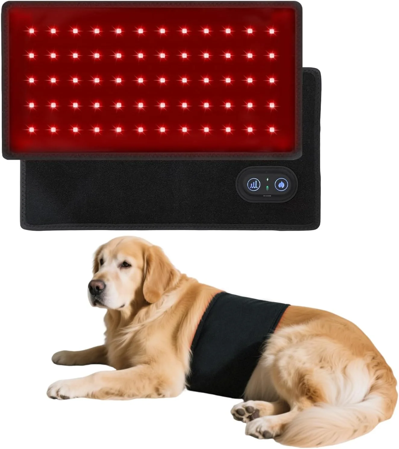 کمربند نور قرمز درمانی برای حیوانات خانگی، دستگاه نور قرمز درمانی قابل حمل برای سگ ها، دستگاه نور قرمز درمانی پوشیدنی، تسکین درد و بهبود زخم