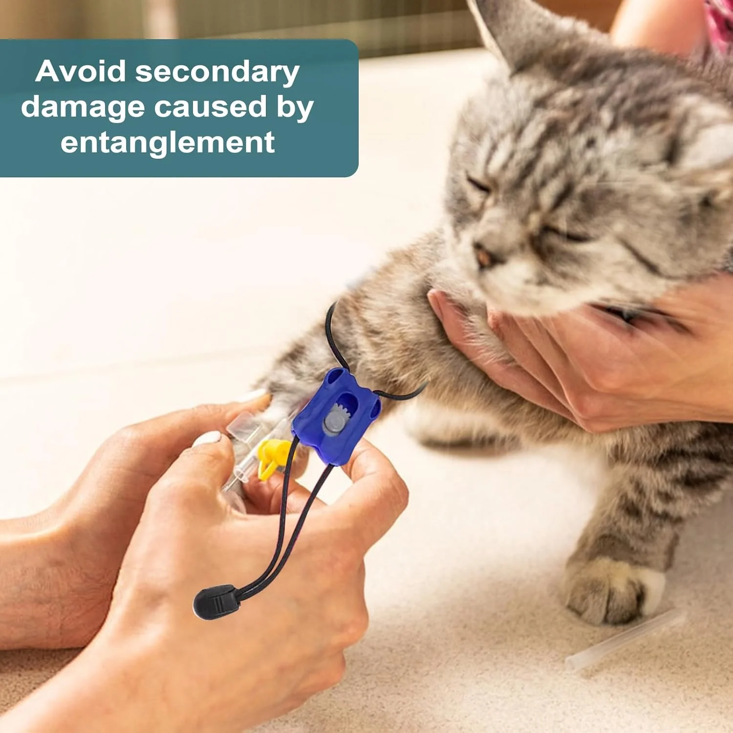 بانداژ زخم حیوانات خانگی | کمک های اولیه برای آسیب دیدگی | بانداژ قابل حمل با رهاسازی سریع برای کنترل فوری خونریزی زخم، مناسب برای خانه، مسافرت حیوانات خانگی، دامپزشکی، سگ و گربه