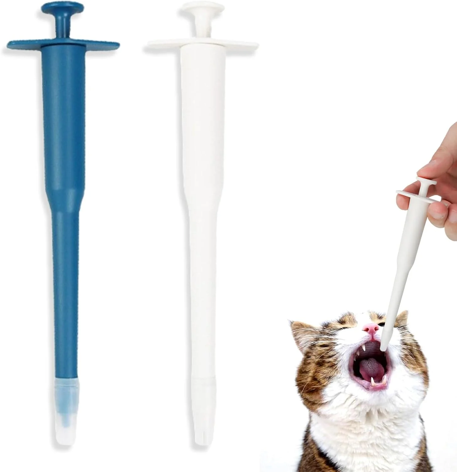 مجموعه ۲ عددی قرص خوران حیوانات خانگی، مناسب برای قرص دادن آسان و ایمن به گربه ها، سگ ها و حیوانات کوچک