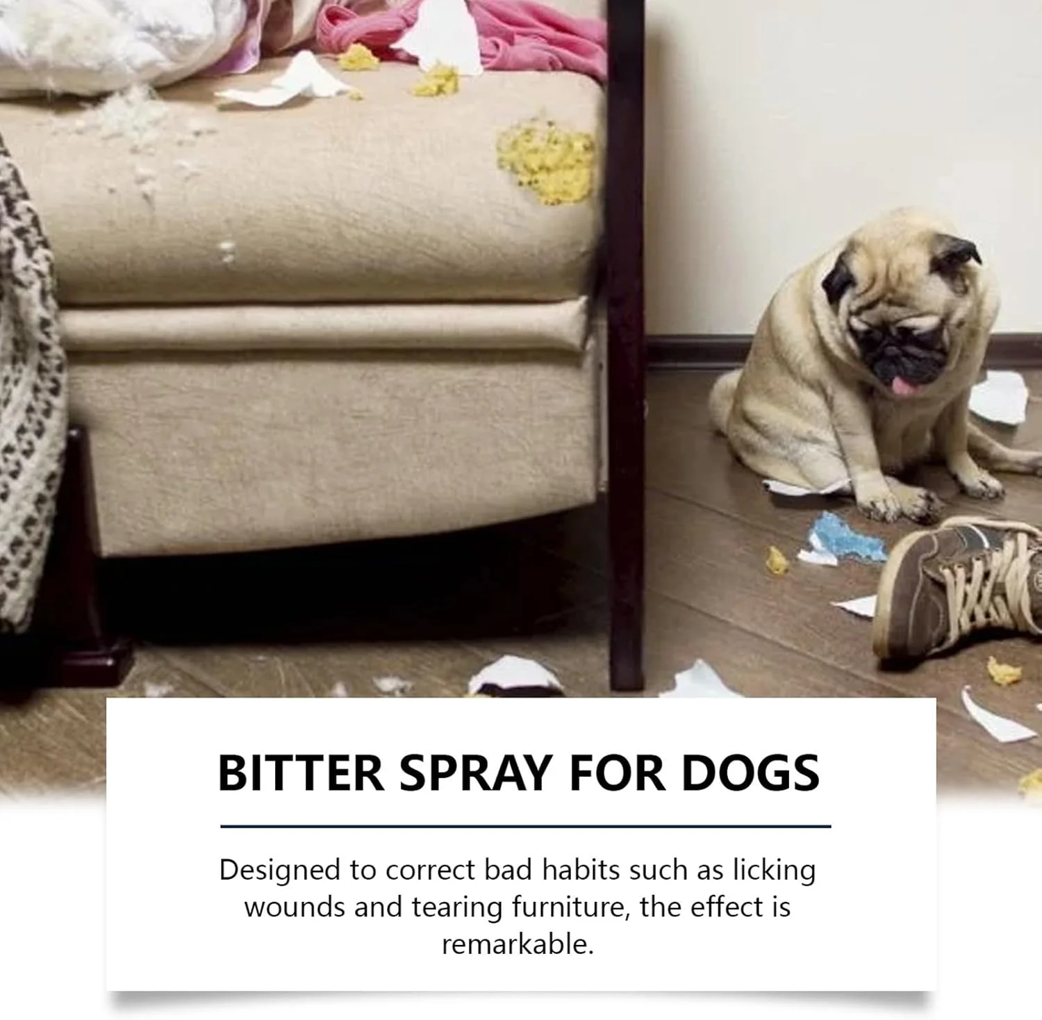 اسپری ضد جویدن سگ - محلول طبیعی برای جلوگیری از لیسیدن حیوانات خانگی، 120 میلی لیتر، اسپری آرام بخش و تلخ ضد جویدن سگ برای مبلمان، فرش، حیاط، چمن، مسافرت