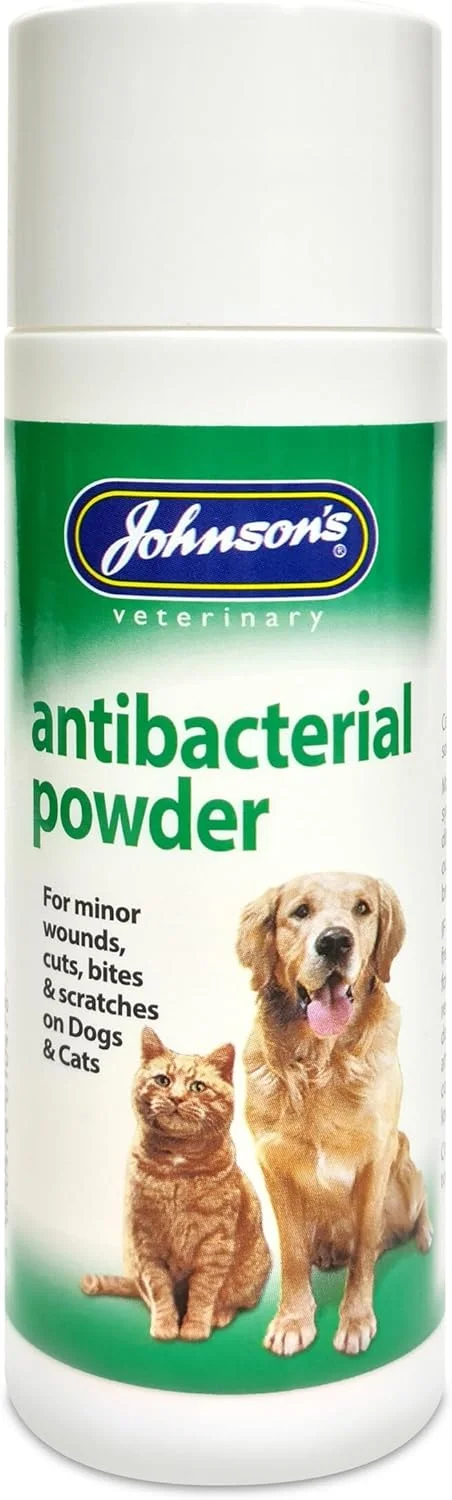 پودر ضد باکتریال جانسونز برای سگ ها، گربه ها و حیوانات کوچک - کمک های اولیه و مراقبت از زخم - 75 گرم پودر ضد باکتریال جانسونز برای سگ ها، گربه ها و حیوانات کوچک - کمک های اولیه و مراقبت از زخم - 75 گرم