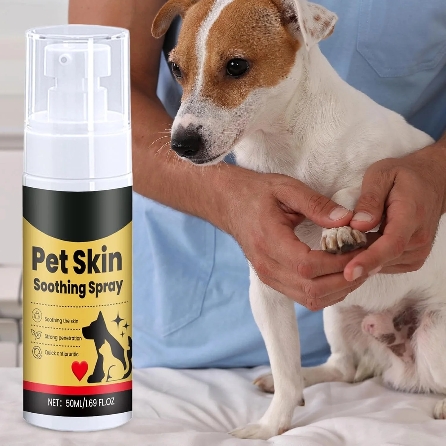 اسپری مراقبت از زخم و پوست سگ - اسپری مراقبت از خراش | محافظت کننده و تسکین دهنده پوست خارش دار برای گربه ها، حیوانات خانگی و بچه گربه ها