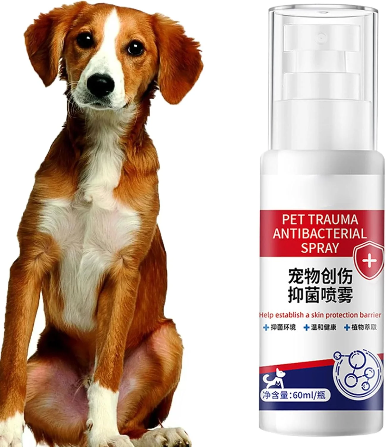 اسپری مراقبت از زخم سگ | 60 میلی لیتر، مراقبت سریع از زخم | تسکین دهنده طبیعی پوست، لوازم بهداشتی غیر تحریک کننده و با عملکرد سریع برای سوزش و خراش اسپری مراقبت از زخم سگ | 60 میلی لیتر، مراقبت سریع از زخم | تسکین دهنده طبیعی پوست، لوازم بهداشتی غیر تحریک کننده و با عملکرد سریع برای سوزش و خراش
