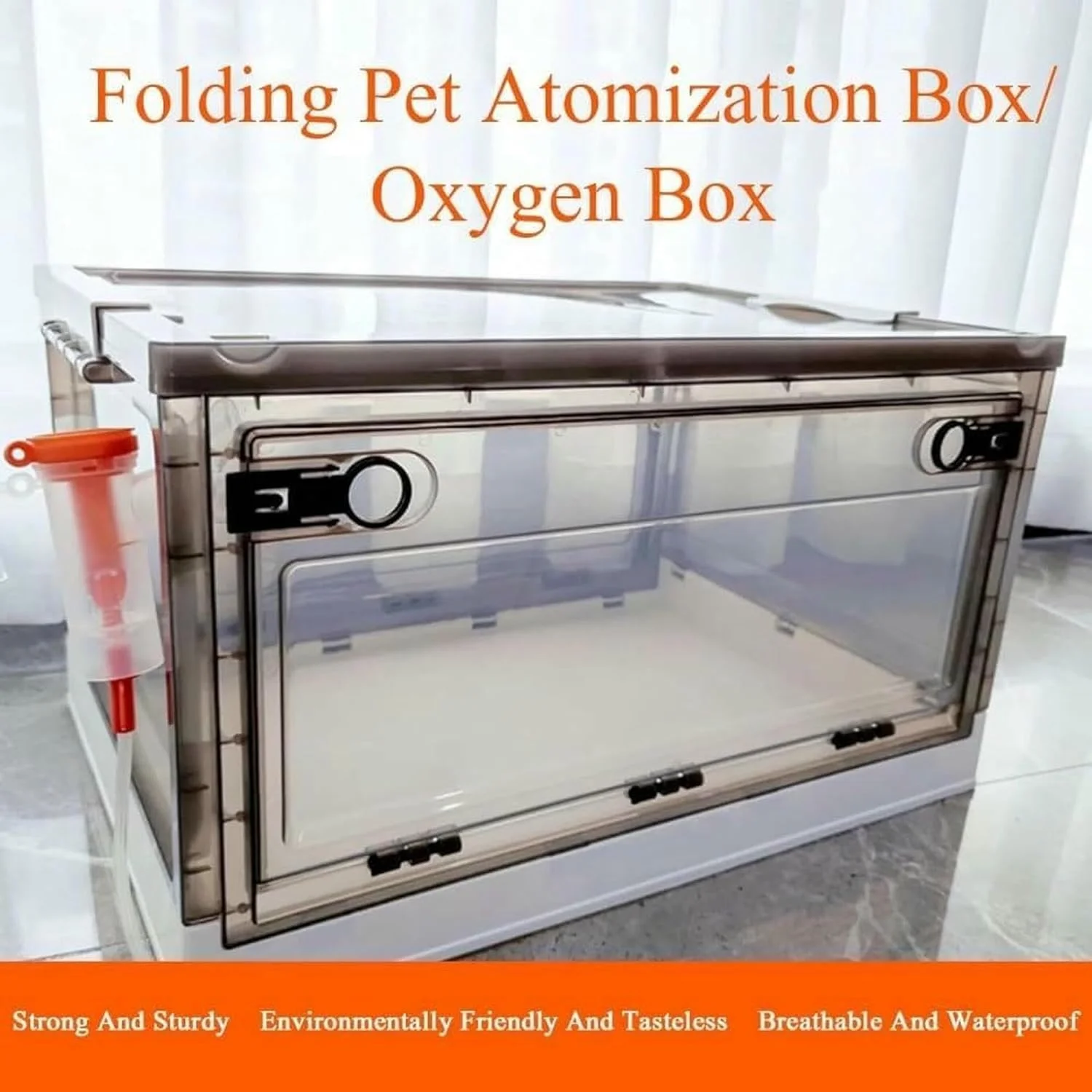 باکس اکسیژن تراپی سگ و گربه، باکس نبولایزر توله سگ، باکس نبولایزر بچه گربه، دستگاه اتومایزر حیوانات خانگی، مناسب برای توله سگ/سگ متوسط/استنشاق گربه